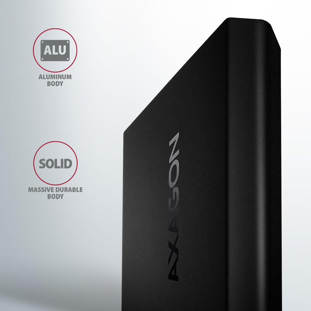 Axagon EEM2-UB2 storage drive enclosure SSD enclosure Black M.2