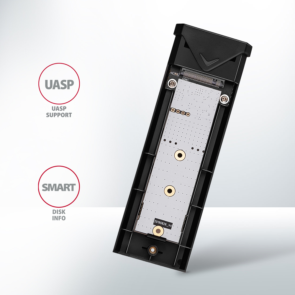 Axagon EEM2-UB2 storage drive enclosure SSD enclosure Black M.2