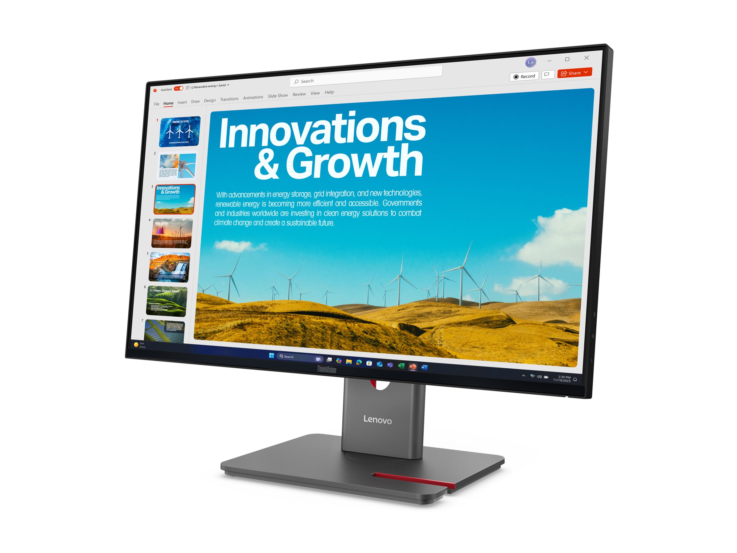Lenovo ThinkVision P24QD-40 LED display 60,5 cm (23.8) 2560 x 1440 Pixel Quad HD LCD Nero