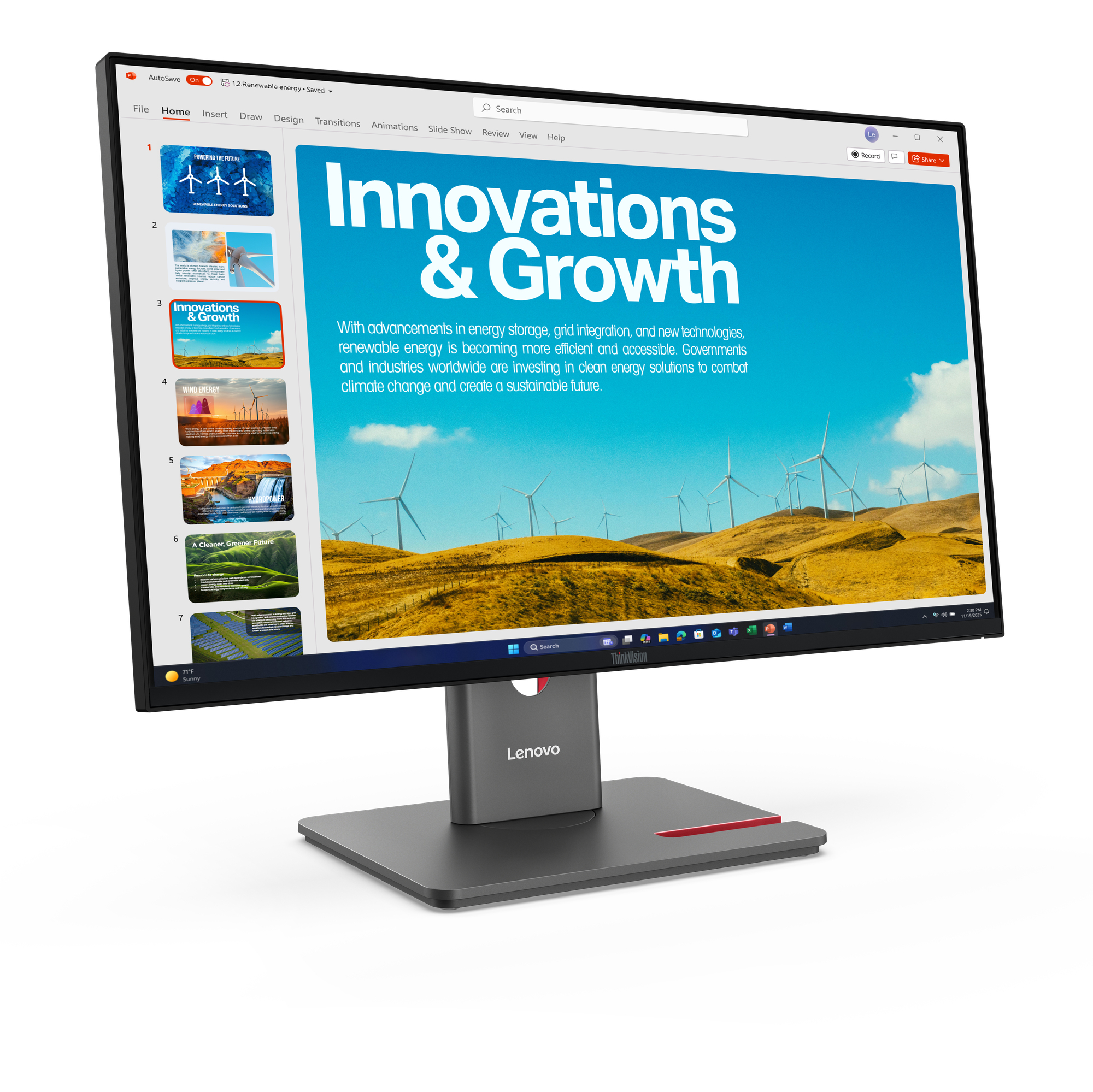 Lenovo ThinkVision P24QD-40 LED display 60,5 cm (23.8) 2560 x 1440 Pixel Quad HD LCD Nero