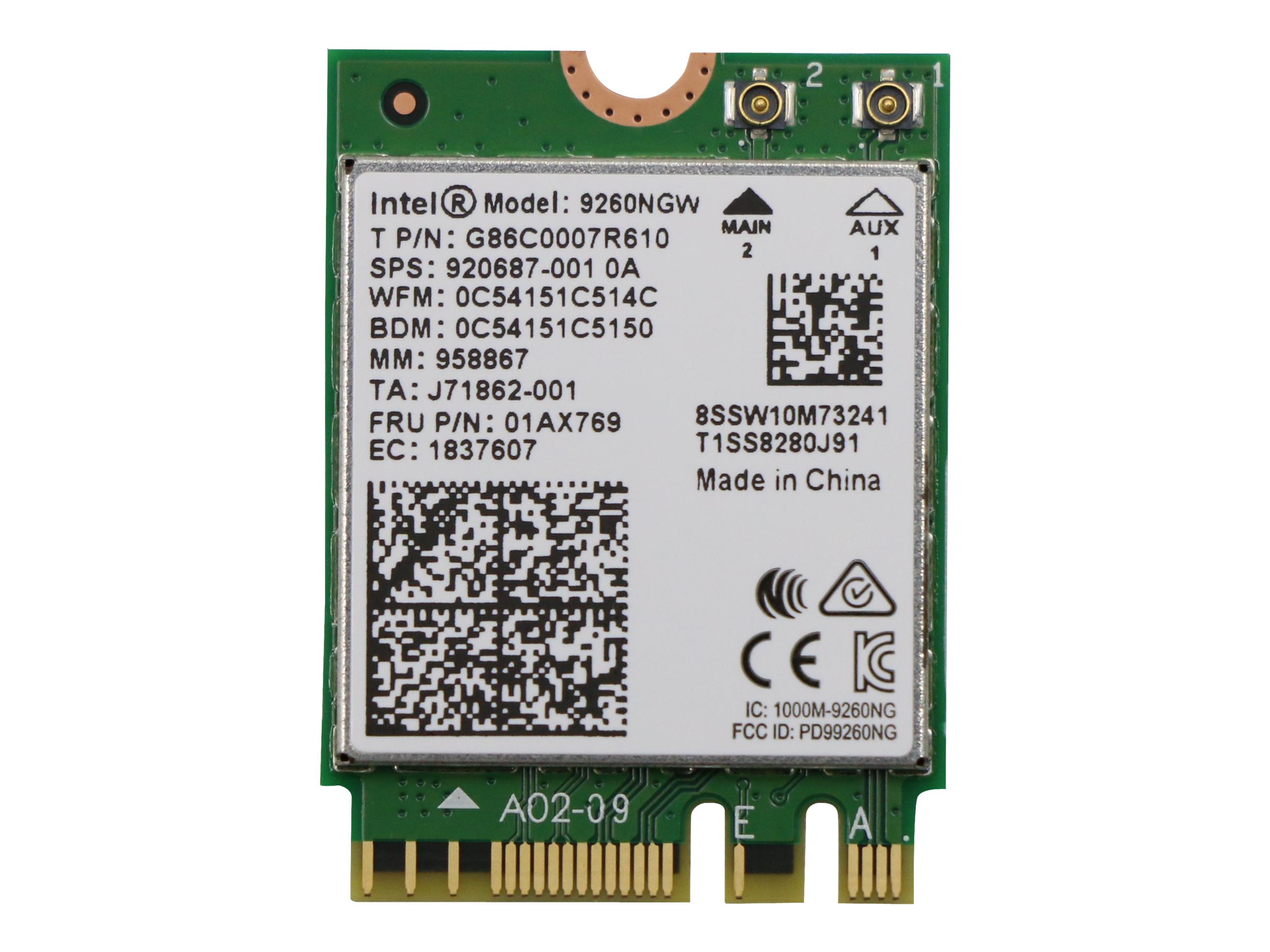 Lenovo Intel 9260NGW - Netzwerkadapter - M.2 Card - Bluetooth, 802.11