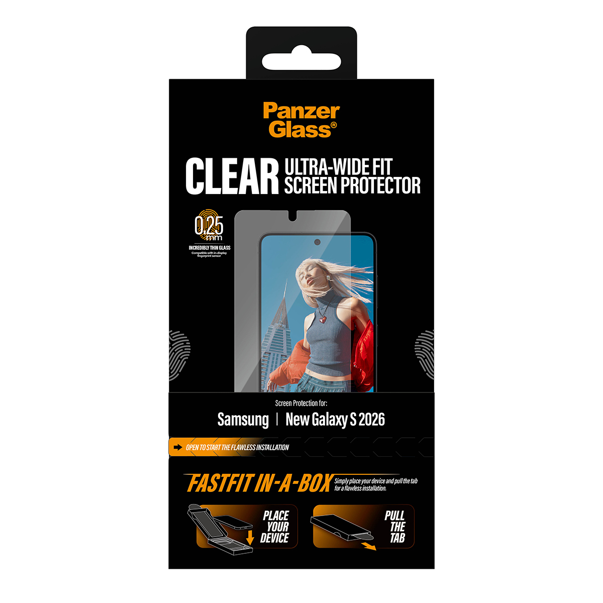 PanzerGlass Screen Protector Samsung Galaxy S26 Ultra-Wide Fit W. Fastfit IN-A-BOX