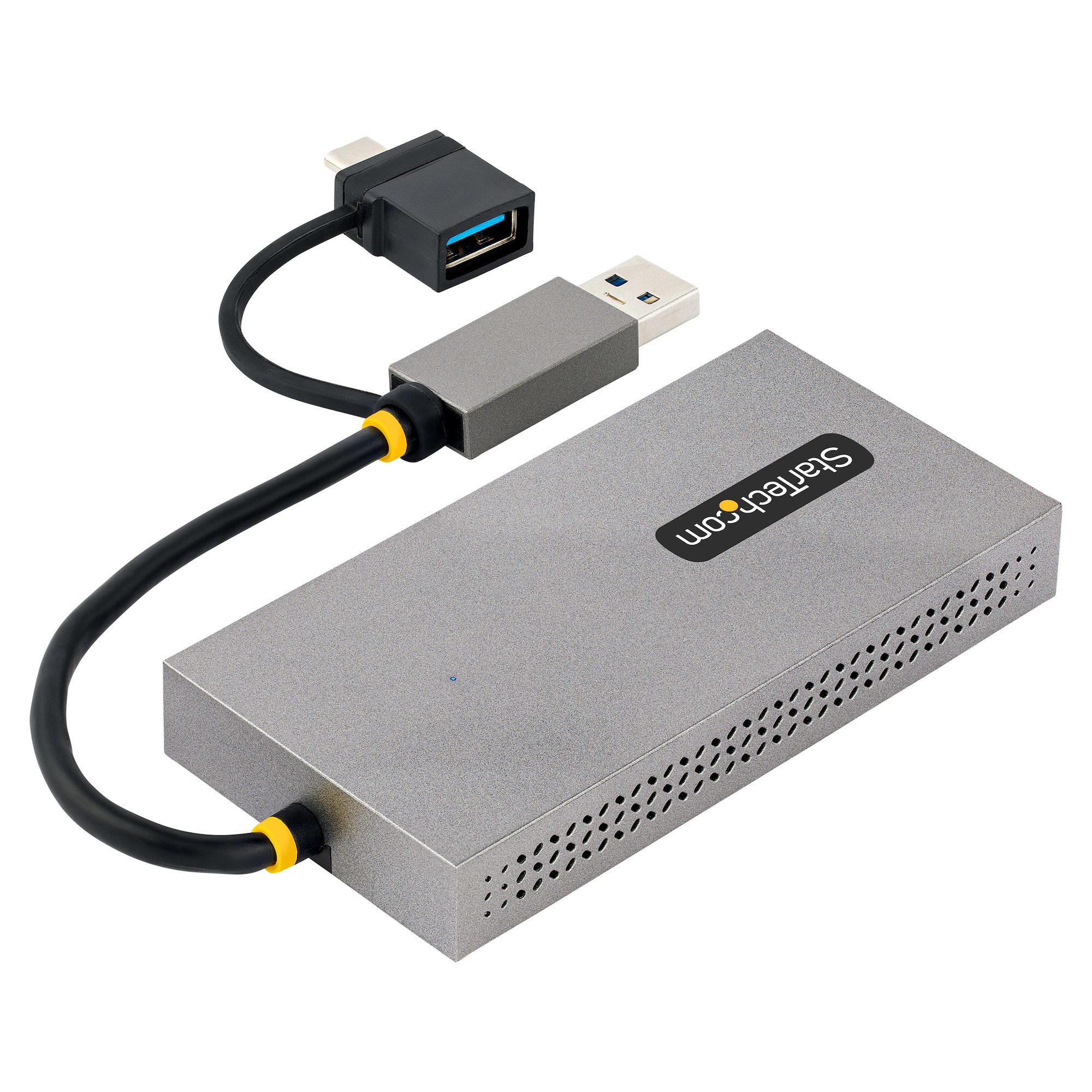 StarTech.com 107B-USB-HDMI  StarTech.com Adaptateur USB vers Double HDMI - USB  A/C vers 2 Écrans HDMI (1x 4K30Hz, 1x 1080p) - Dongle Intégré USB-A vers C,  Câble de 11cm - Adaptateur USB