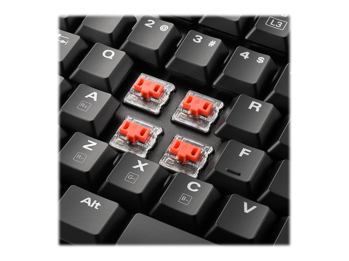 ▷ Sharkoon PureWriter TKL RGB Red clavier USB QWERTY Anglais américain Blanc