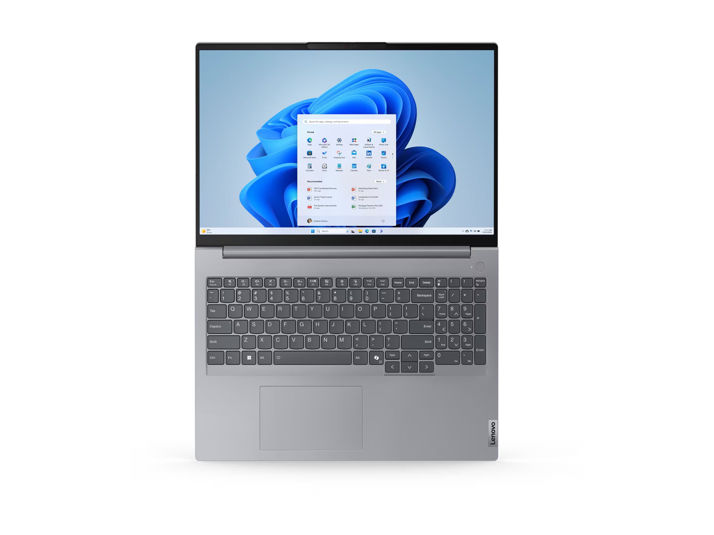 Lenovo ThinkBook 16 G7 ARP AMD Ryzen 5 7535HS Port�til 40,6 cm (16) WUXGA 32 GB DDR5-SDRAM 1 TB SSD Wi-Fi 6E (802.11ax) Windows 11 Pro Alem�n Gris