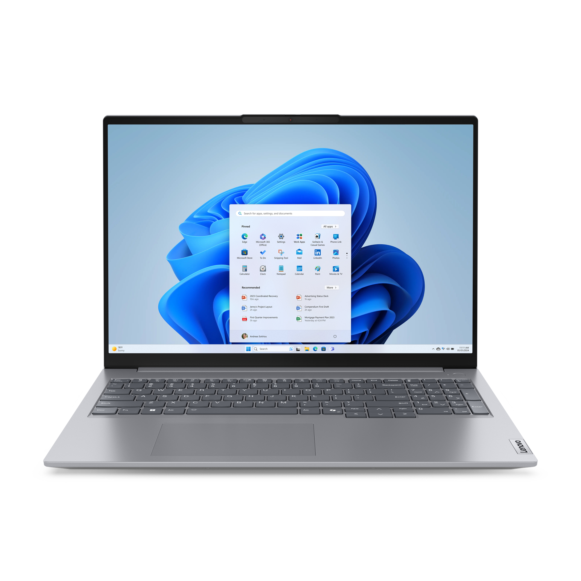 Lenovo ThinkBook 16 G7 ARP AMD Ryzen 5 7535HS Port�til 40,6 cm (16) WUXGA 32 GB DDR5-SDRAM 1 TB SSD Wi-Fi 6E (802.11ax) Windows 11 Pro Alem�n Gris