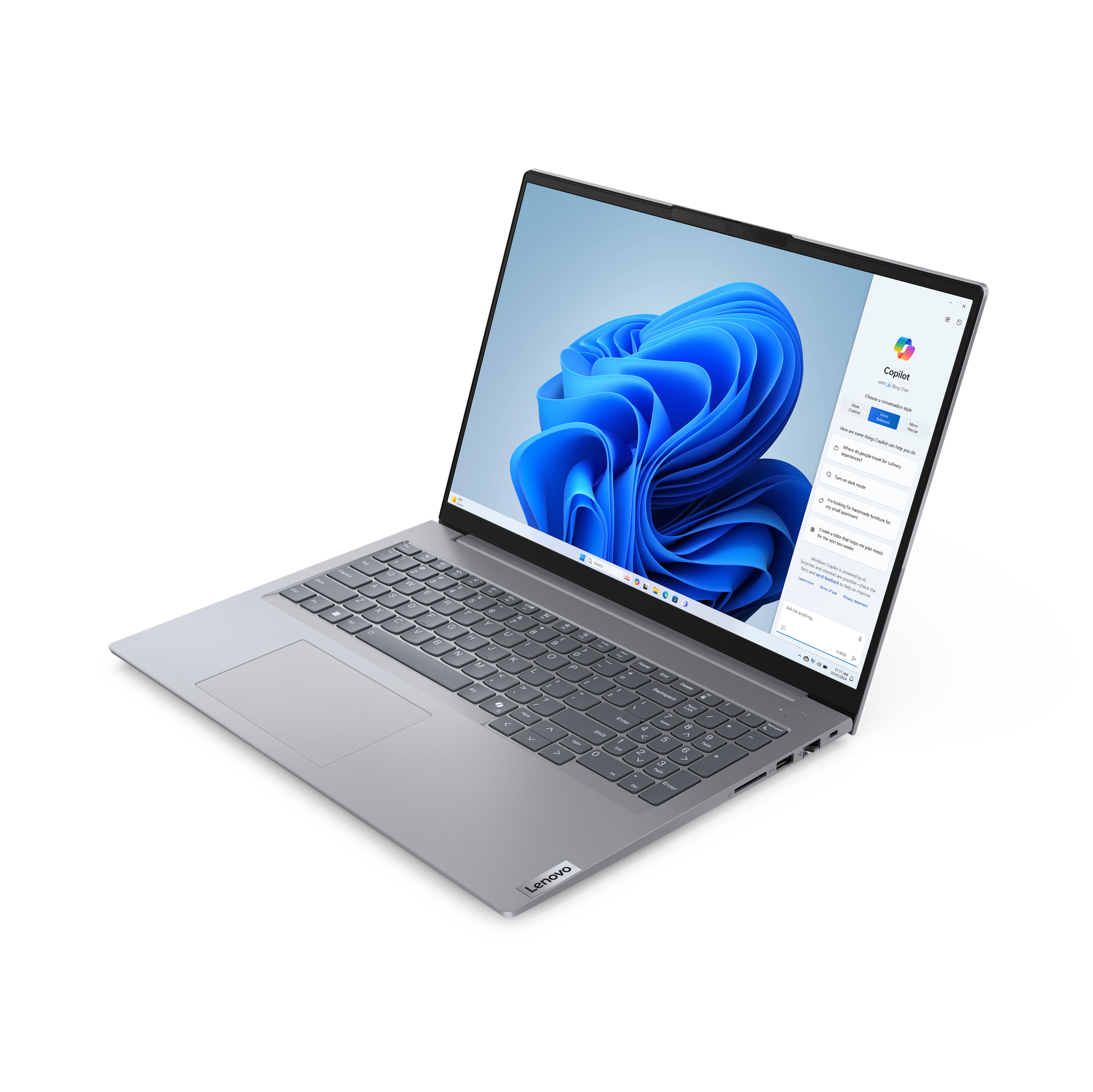 Lenovo ThinkBook 16 G7 ARP AMD Ryzen 5 7535HS Port�til 40,6 cm (16) WUXGA 32 GB DDR5-SDRAM 1 TB SSD Wi-Fi 6E (802.11ax) Windows 11 Pro Alem�n Gris