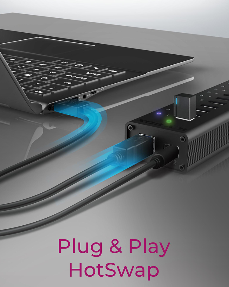 ICY BOX ICY BOX IB-AC6113 - Hub - 13 x SuperSpeed USB 3.0