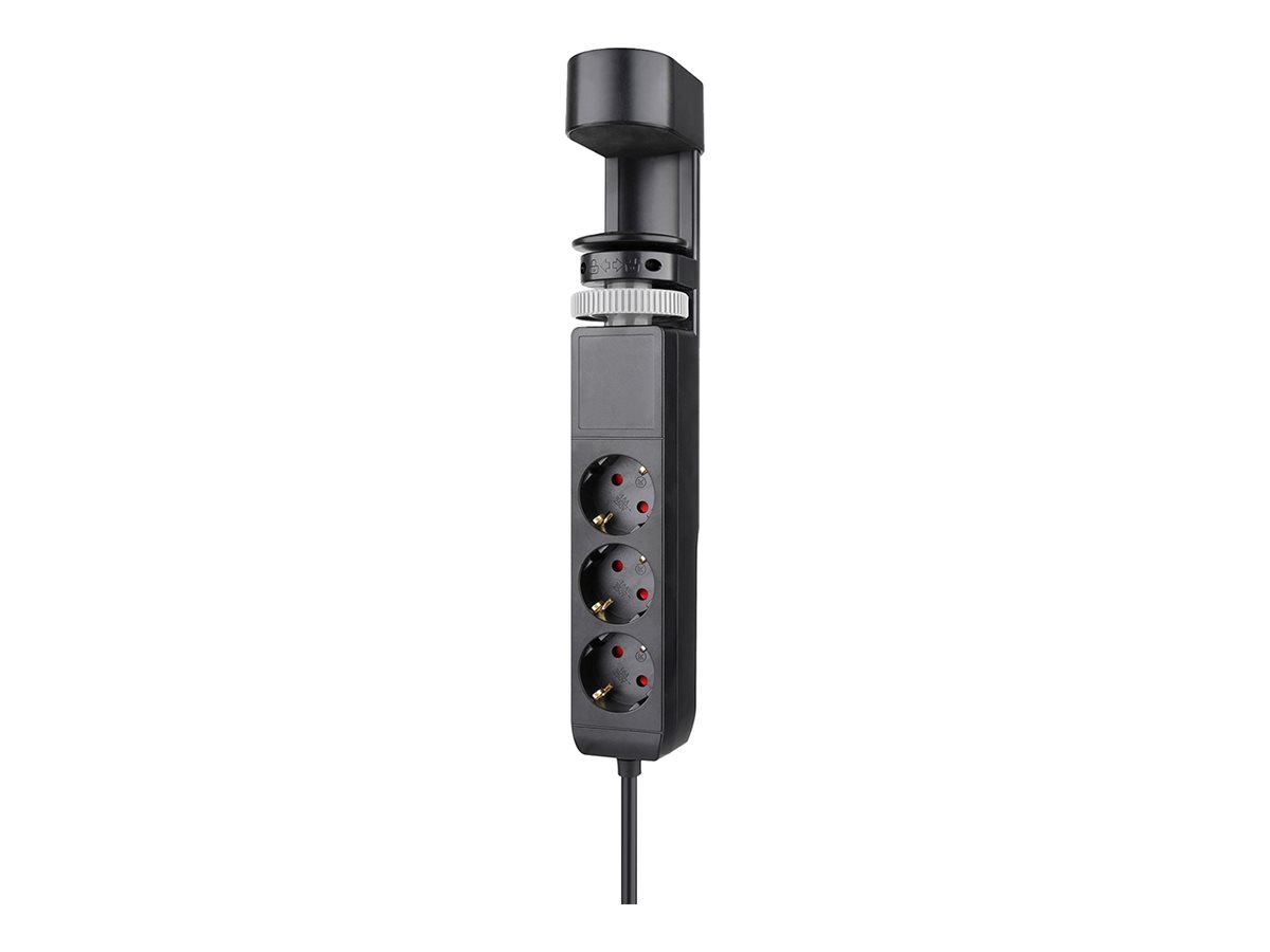 Neomounts DS22-840BL6 Multipresa da tavolo con morsetto e porte USB-C e USB-A - ricarica rapida