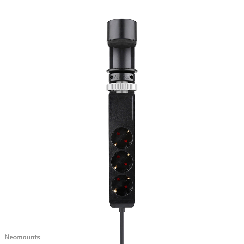 Neomounts DS22-840BL6 Regleta de sobremesa con abrazadera y puertos USB-C y USB-A - carga r�pida