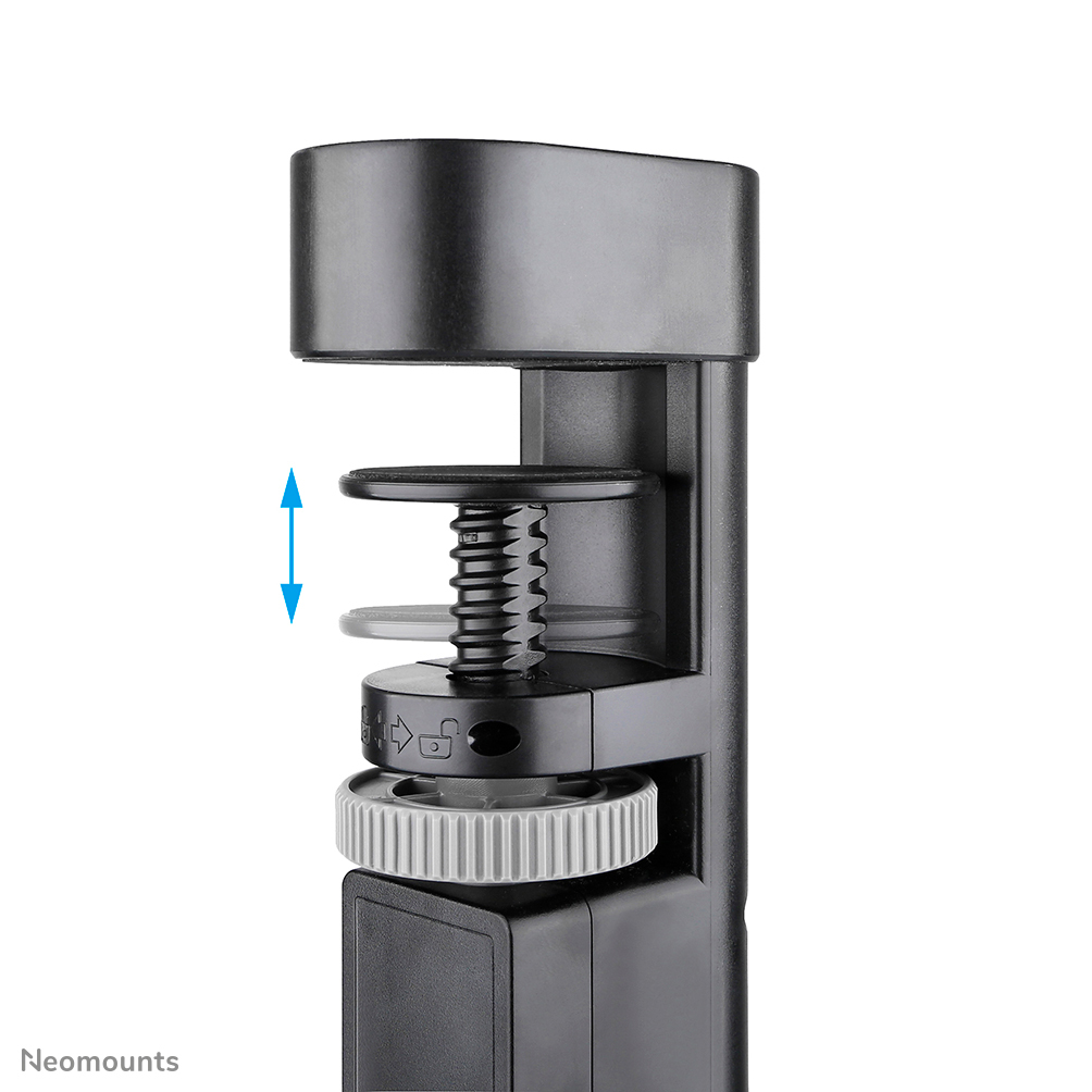 Neomounts DS22-840BL6 Regleta de sobremesa con abrazadera y puertos USB-C y USB-A - carga r�pida