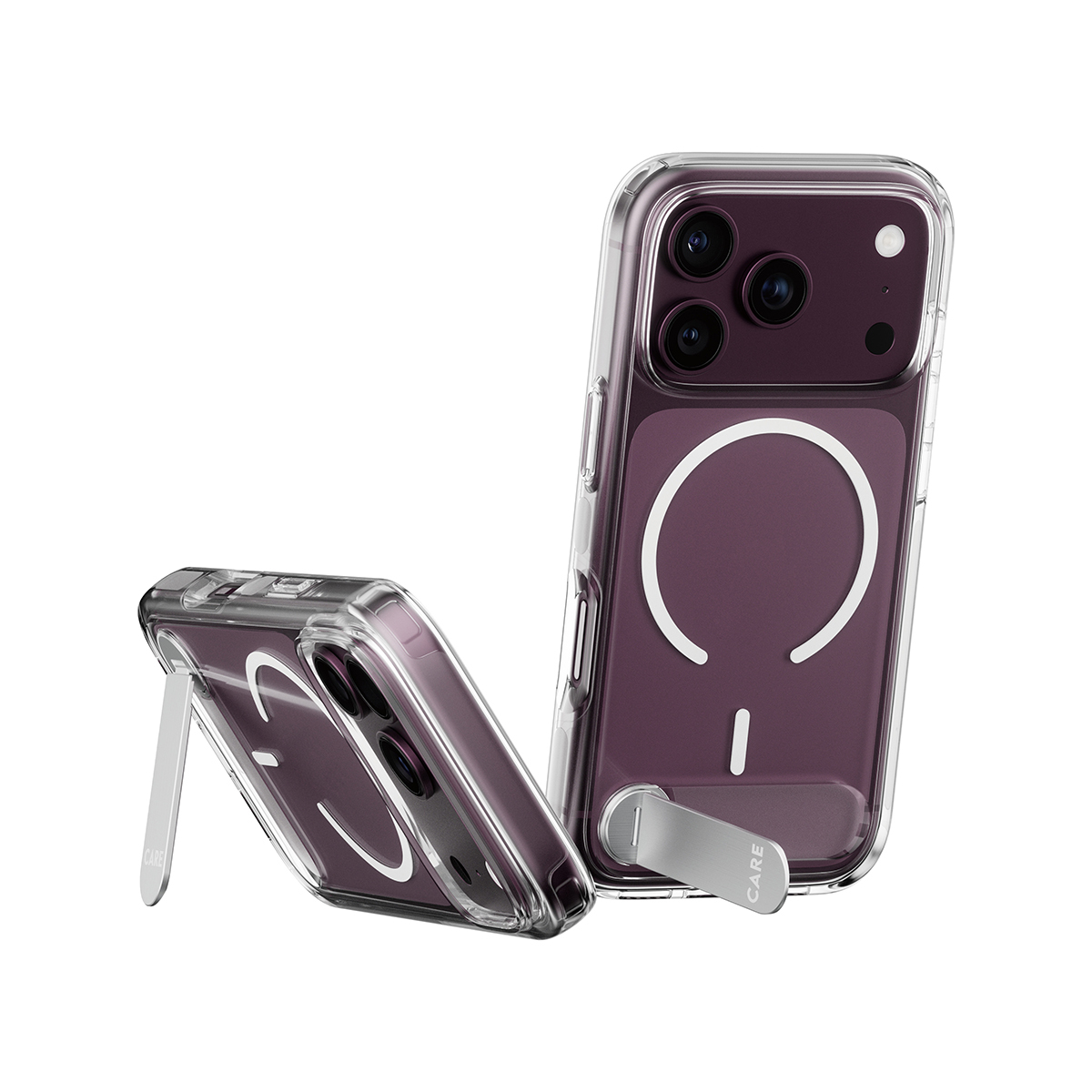 PanzerGlass CARE by � Kickstand Case Transparent w. White MagSafe iPhone 2026 Pro | 17 Pro coque de protection pour t�l�phones portables Housse
