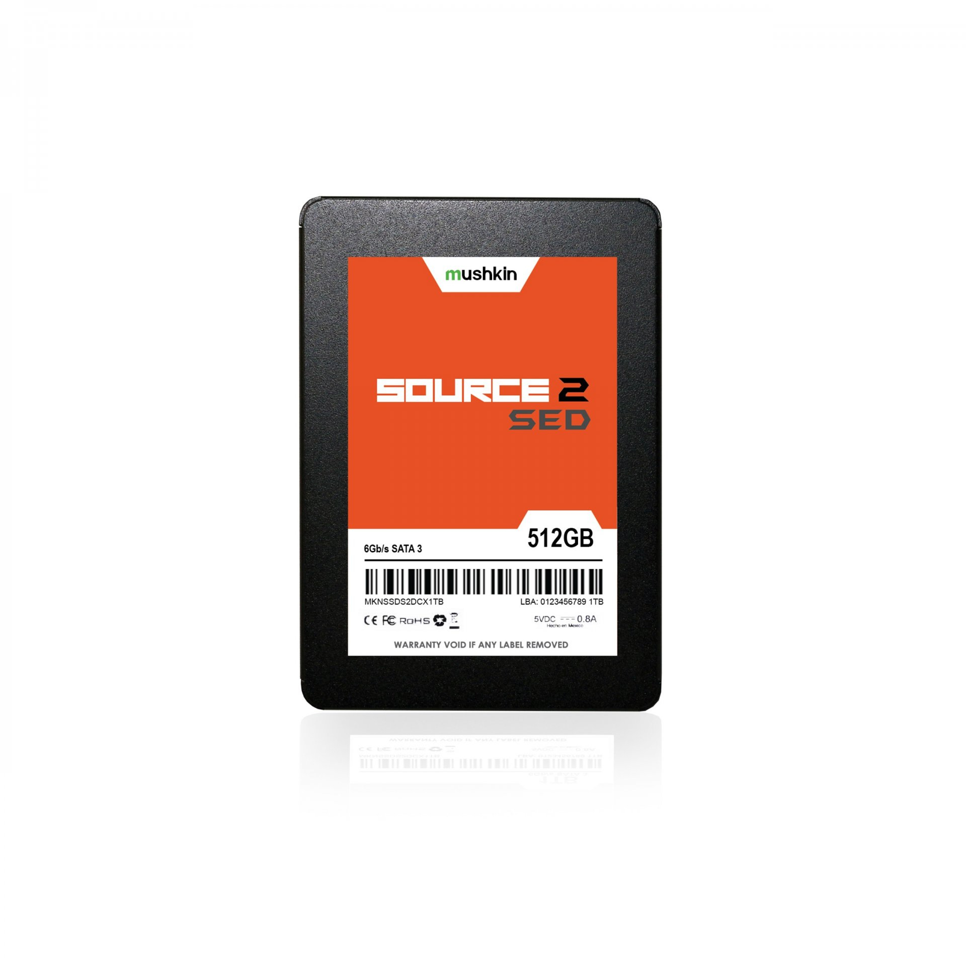 Mushkin Source 2 SED - SSD - verschl�sselt - 512 GB - intern - 2.5 (6.4 cm)