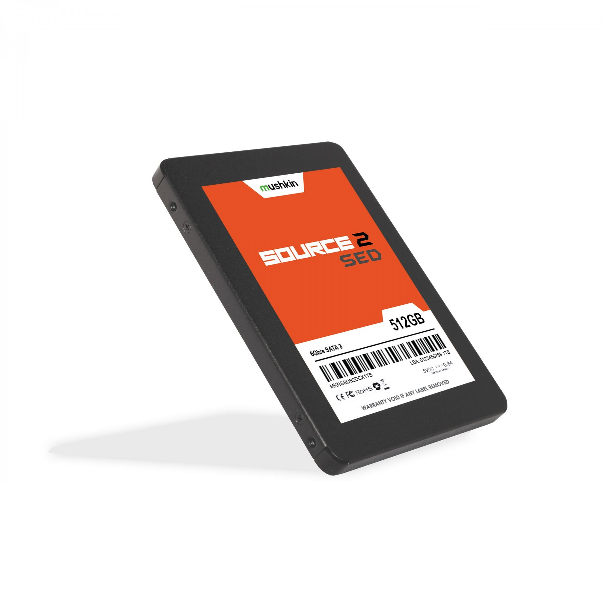 Mushkin Source 2 SED - SSD - verschl�sselt - 512 GB - intern - 2.5 (6.4 cm)