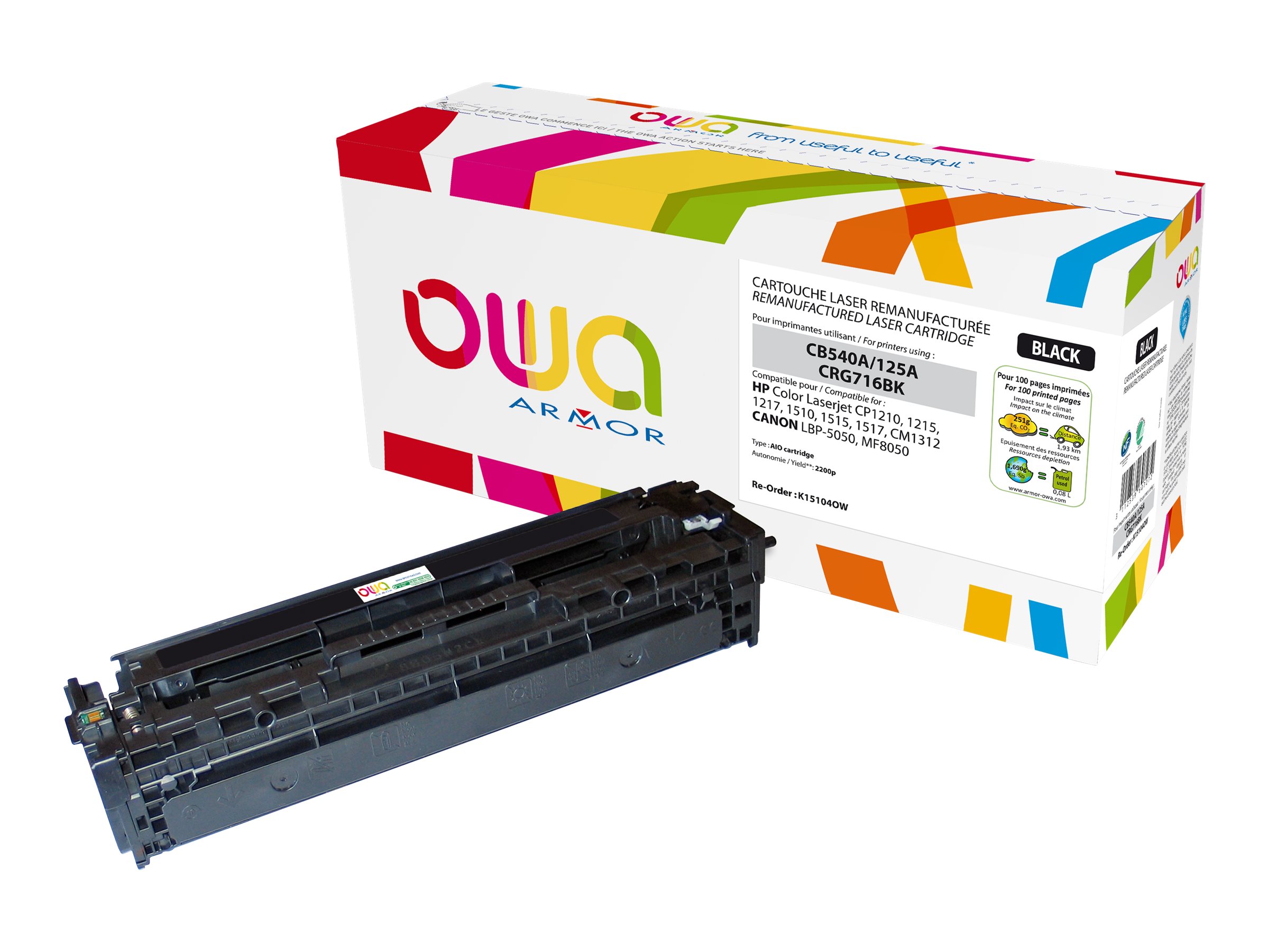 Armor Schwarz - kompatibel - Tonerpatrone - f�r HP Color LaserJet CM1312 MFP