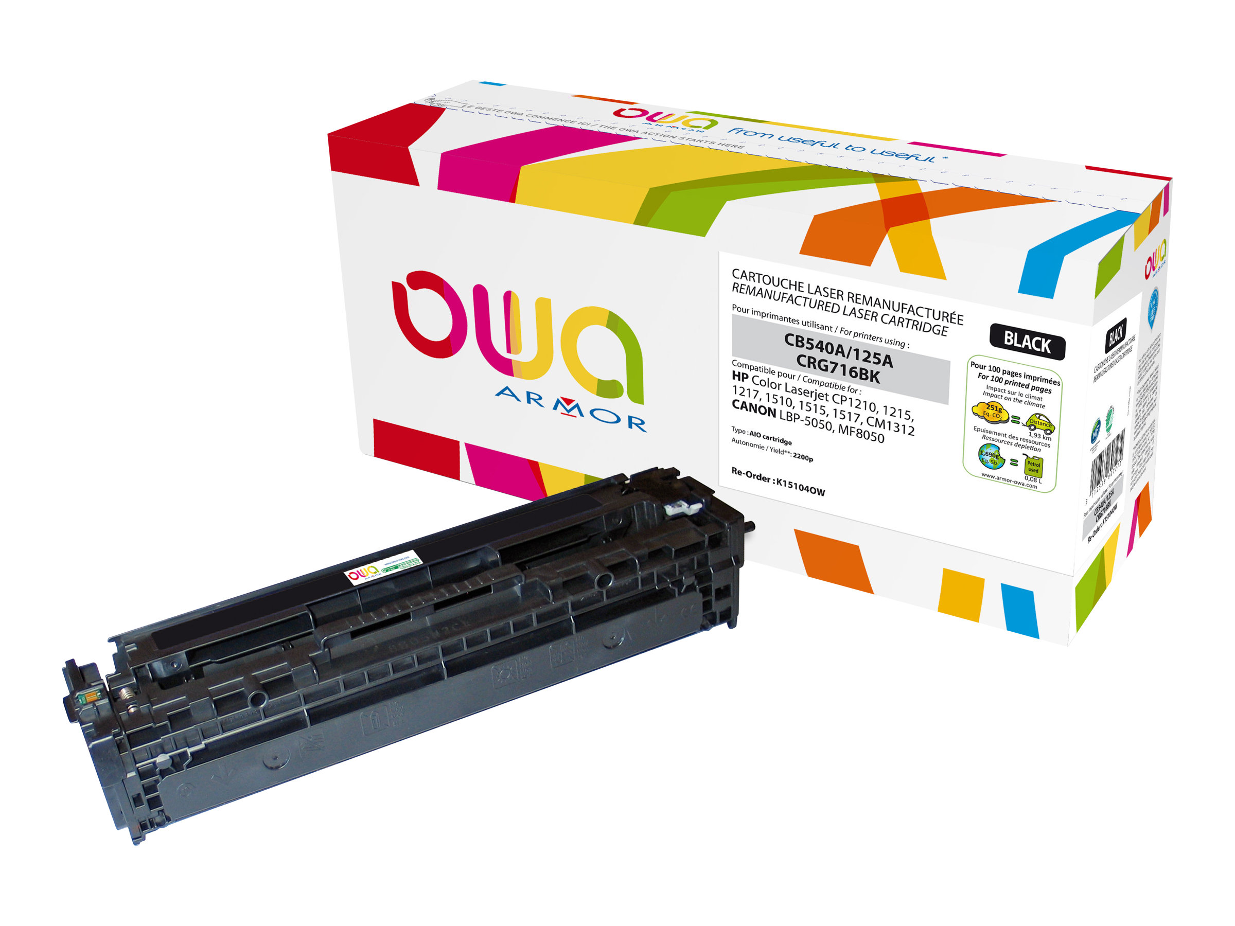 Armor Schwarz - kompatibel - Tonerpatrone - f�r HP Color LaserJet CM1312 MFP