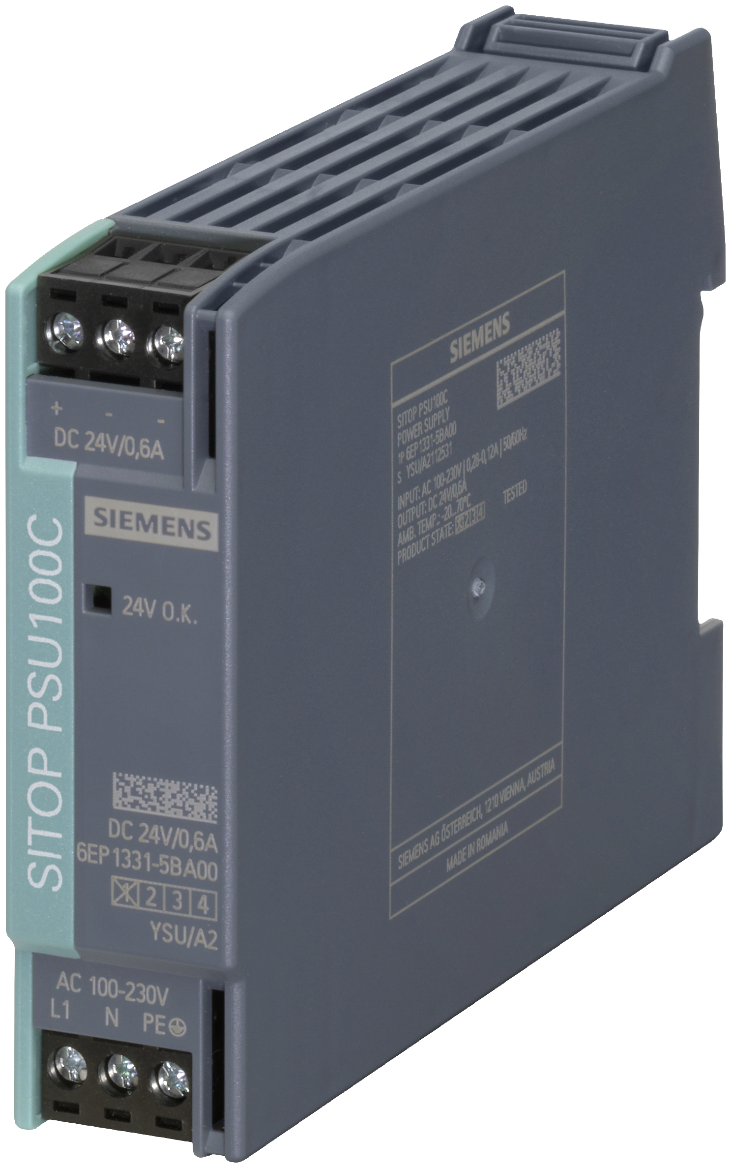 Siemens Hutschienen-Netzteil SITOP PSU100C 0.6 A 6EP1331-5BA00