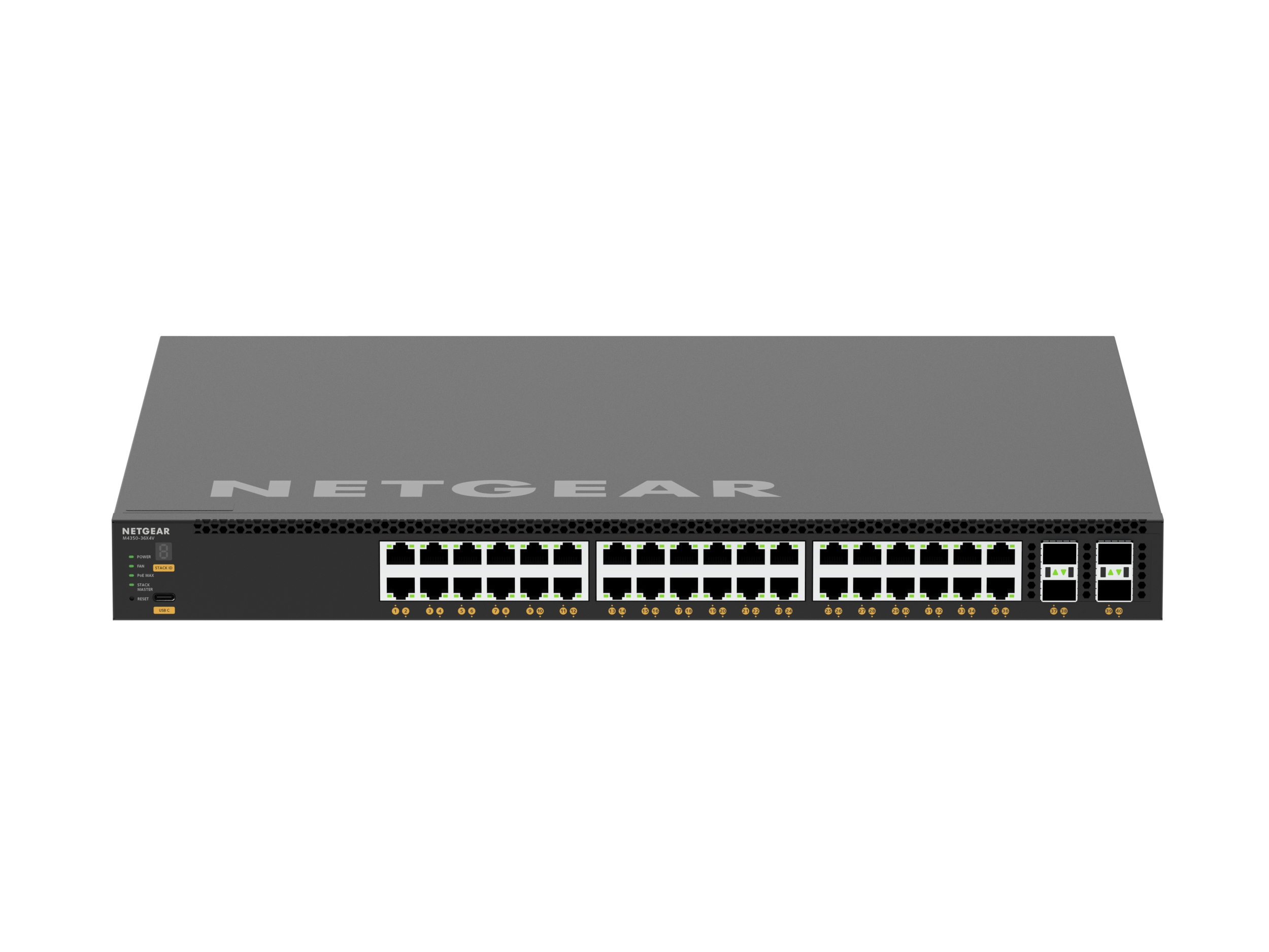 NETGEAR M4350-36X4V Gestionado L3 10G Ethernet (100/1000/10000) Energ�a sobre Ethernet (PoE) 1U Negro