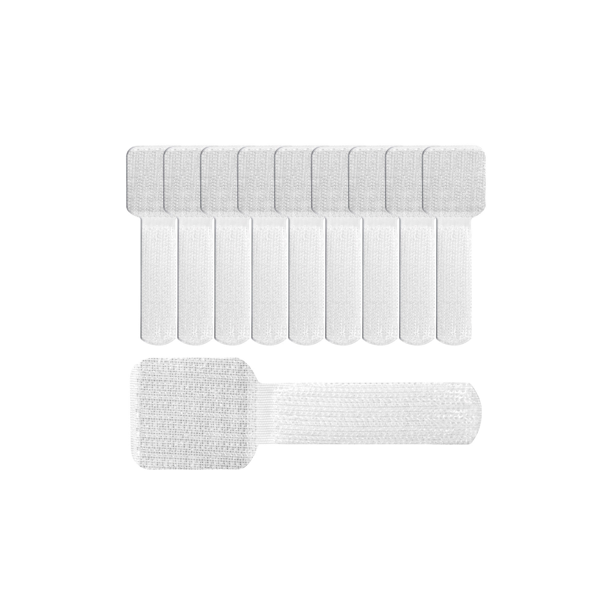 M-CAB LTC WALL STRAPS - Kabelhalter - Oberfl�che montierbar, geeignet f�r Wandmontage - 9 cm - wei� (Packung mit 10)