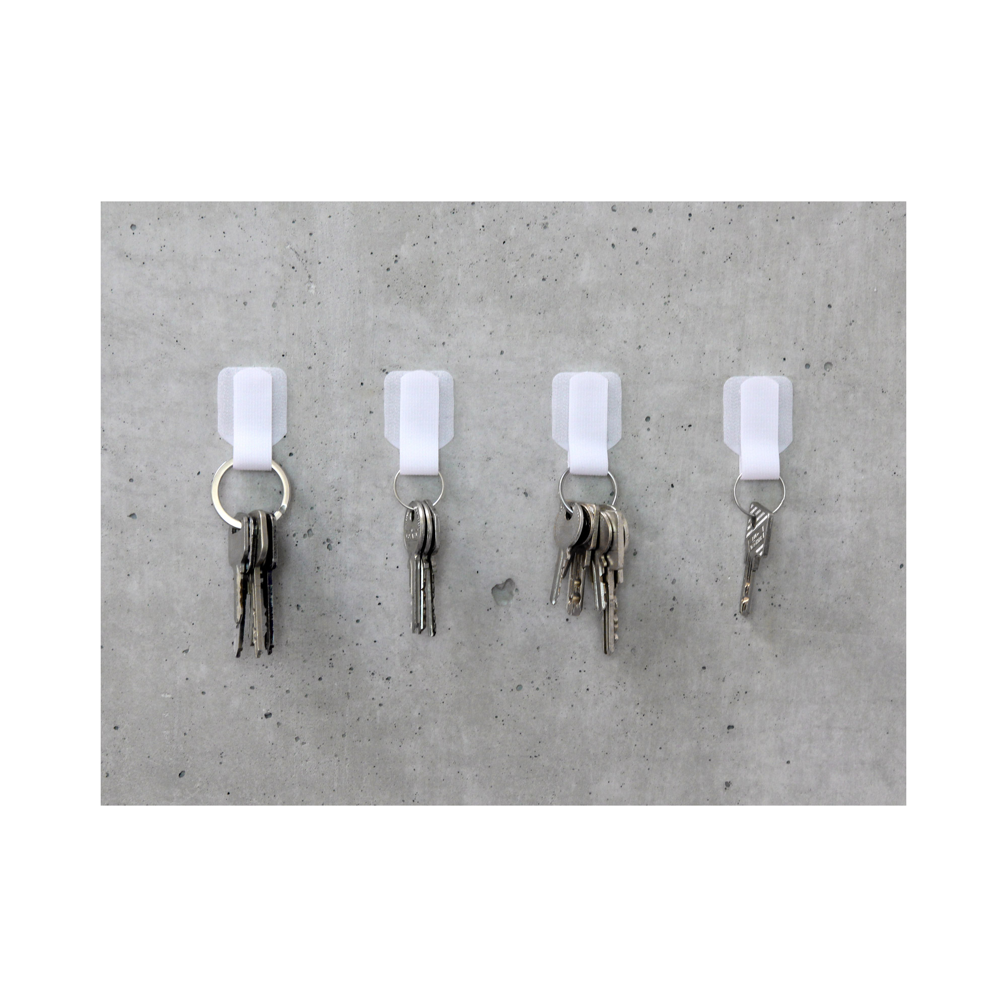 M-CAB LTC WALL STRAPS - Kabelhalter - Oberfl�che montierbar, geeignet f�r Wandmontage - 9 cm - wei� (Packung mit 10)