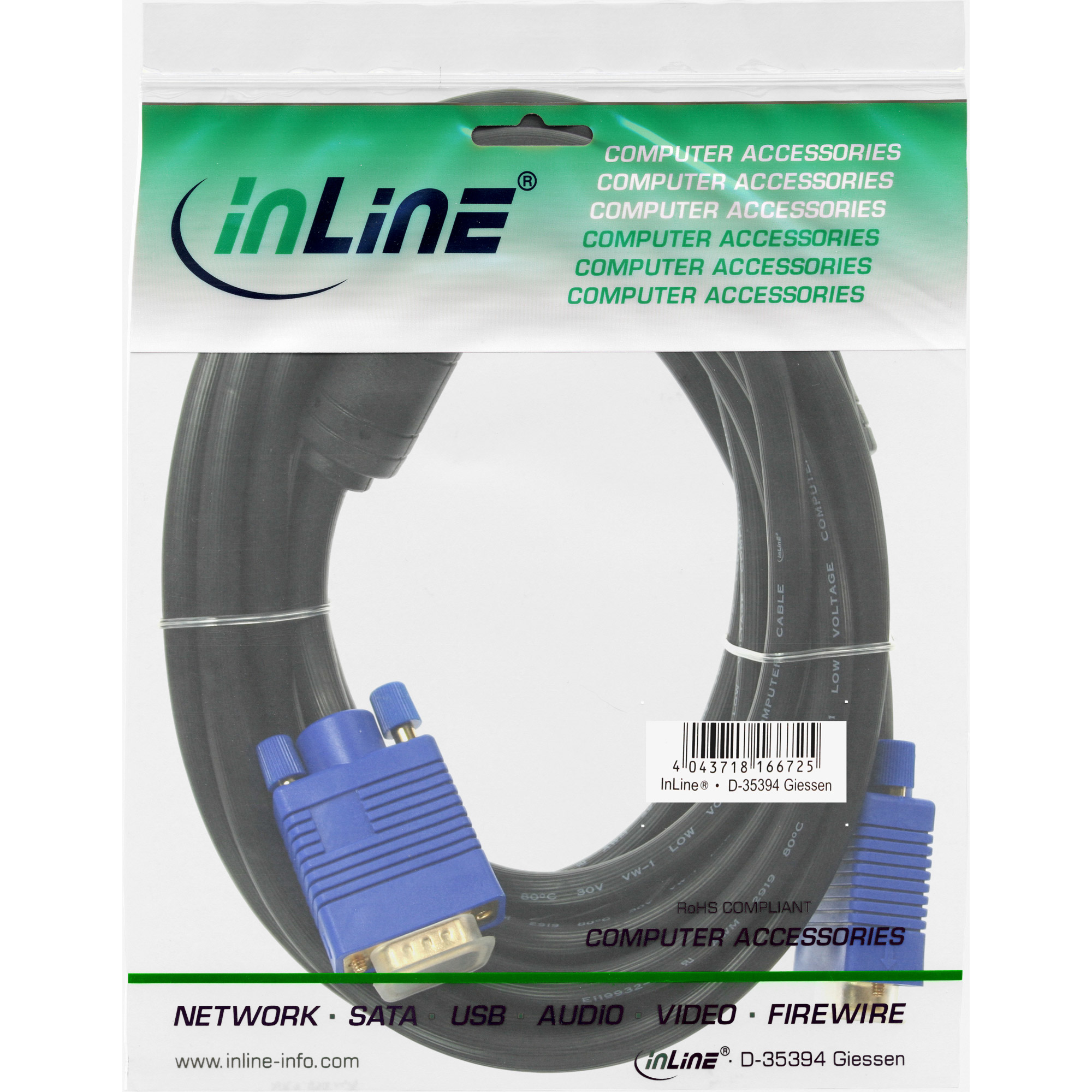 InLine Premium - VGA-Kabel - HD-15 ohne Pol 9 (M)