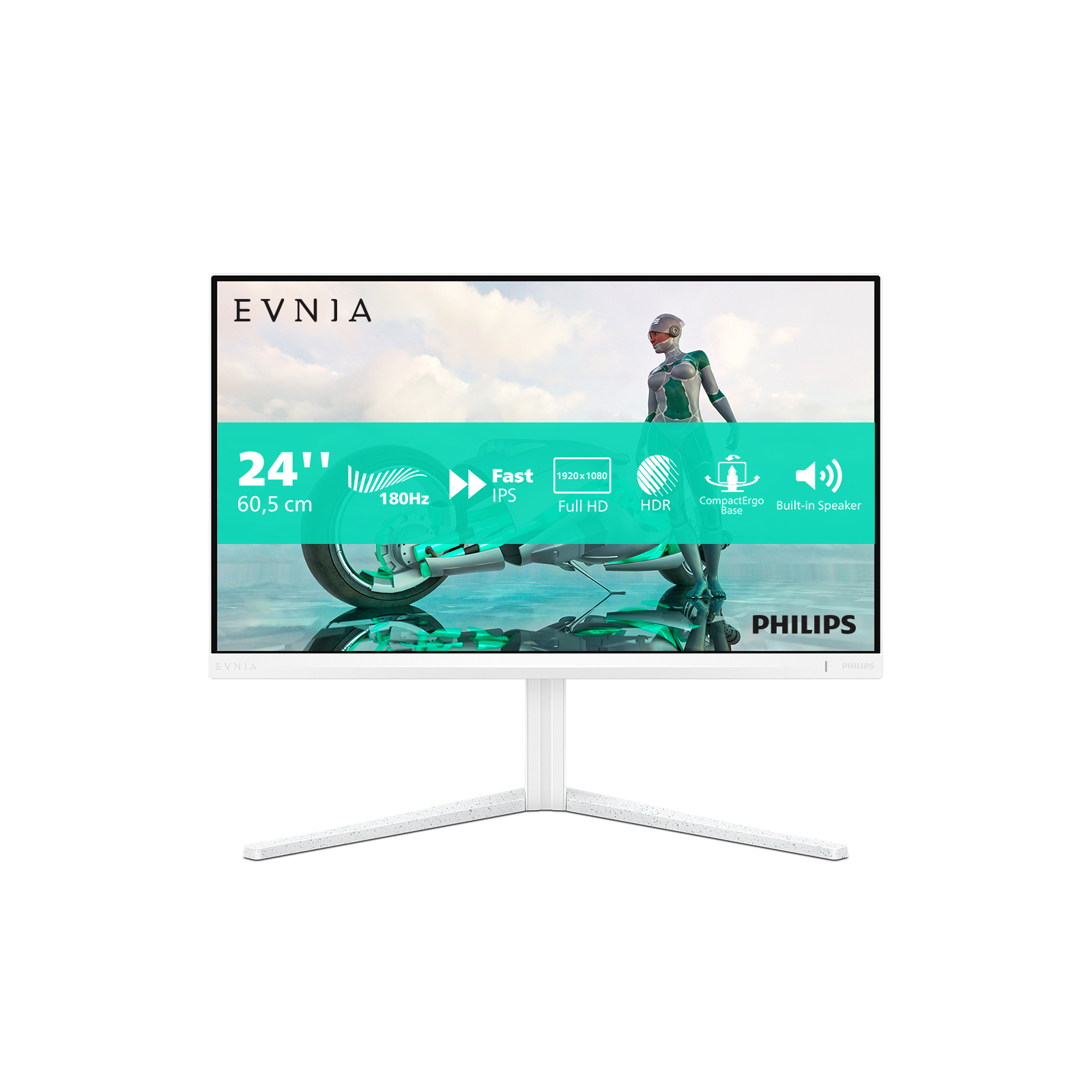Philips Evnia 24M2N3201A/00 �cran plat de PC 60,5 cm (23.8) 1920 x 1080 pixels Full HD LCD Blanc
