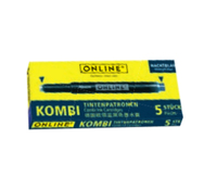 ONLINE 17056/12 Tintenpatronen f�r Fueller nachtblau 5 St.