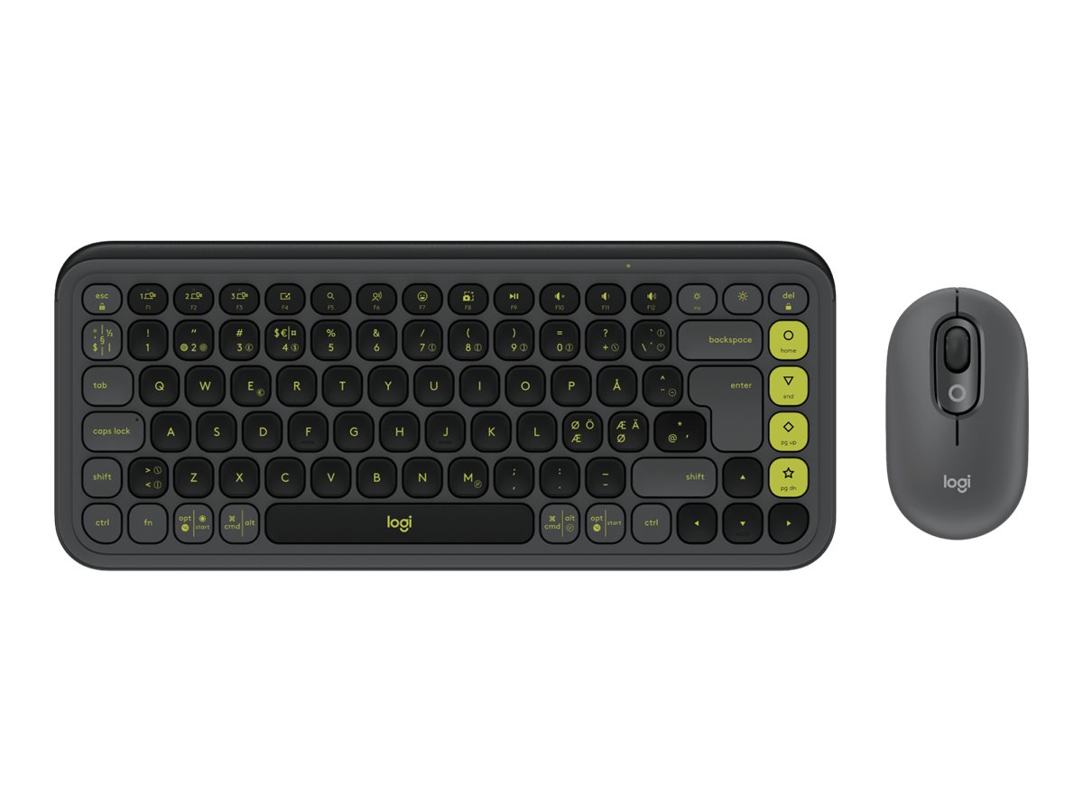 Logitech POP Icon Combo - Tastatur-und-Maus-Set - kabellos - Bluetooth LE - QWERTY - Nordisch (Dnisch/Finnisch/Norwegisch/Schwedisch)