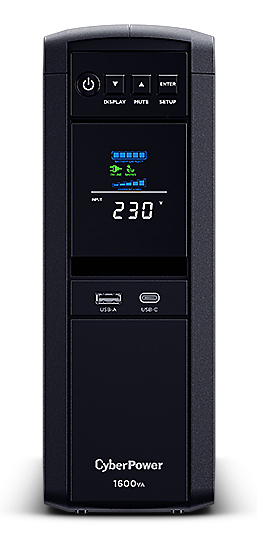 CyberPower CP1600EIPFCLCD uninterruptible power supply (UPS) Line-Interactive 1.6 kVA 1000 W 6 AC outlet(s)