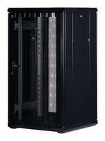 Rockstable 22 HE 19 Serverschrank mit Gitternetztr - Freistehendes Gestell - 22U - 800 kg - Sperrschloss - Ablageschienen - Verstellbare Fe