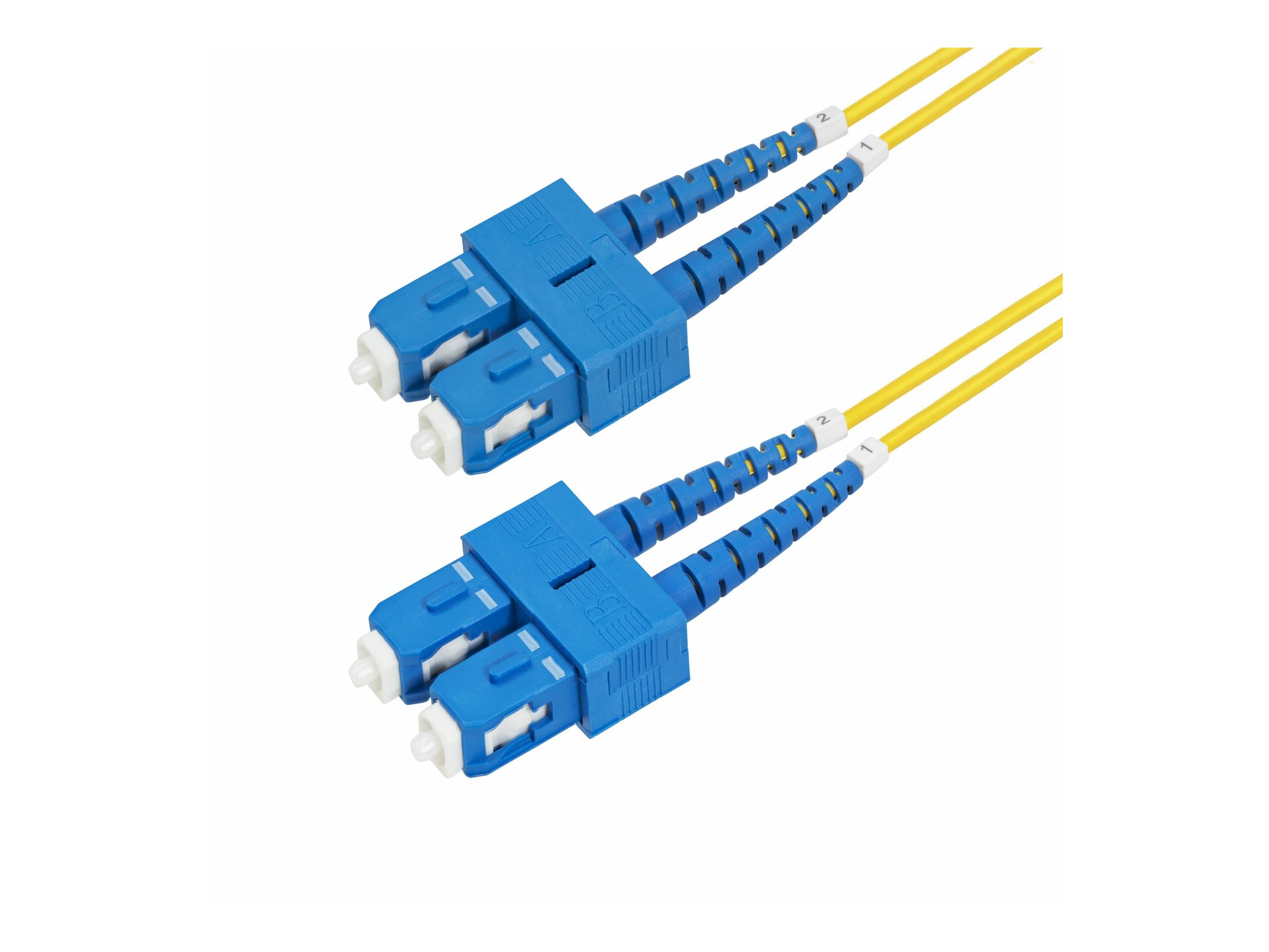 StarTech.com 1m (3.3ft) SC to SC (UPC) OS2 Single Mode Duplex Fiber Optic Cable, 9/125m, 40G/100G Zipcord, Bend Insensitive, Low Insertion Loss - LSZH Fiber Jumper Cord