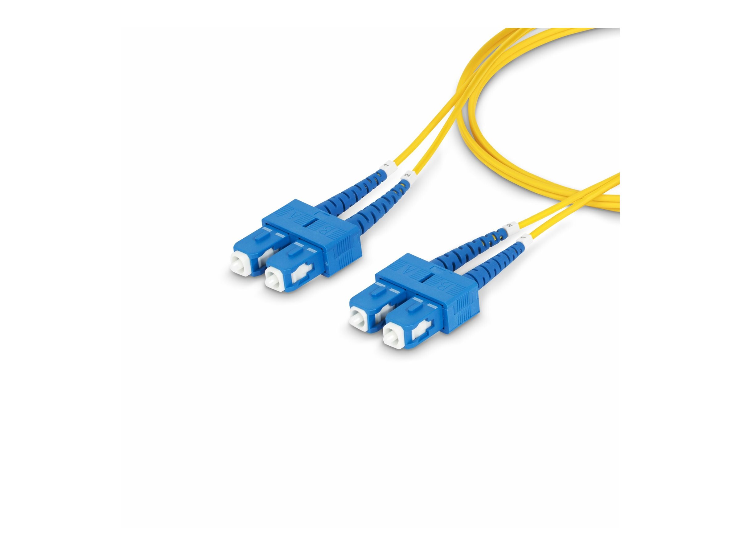 StarTech.com Cble Fibre Optique de 1m Duplex Monomode SC  SC (UPC) OS2, 9/125m, 40G/100G, Cordon Fibre Optique, Insensible  la Courbure, Faible Perte dInsertion, Cordon Patch Fibre LSZH
