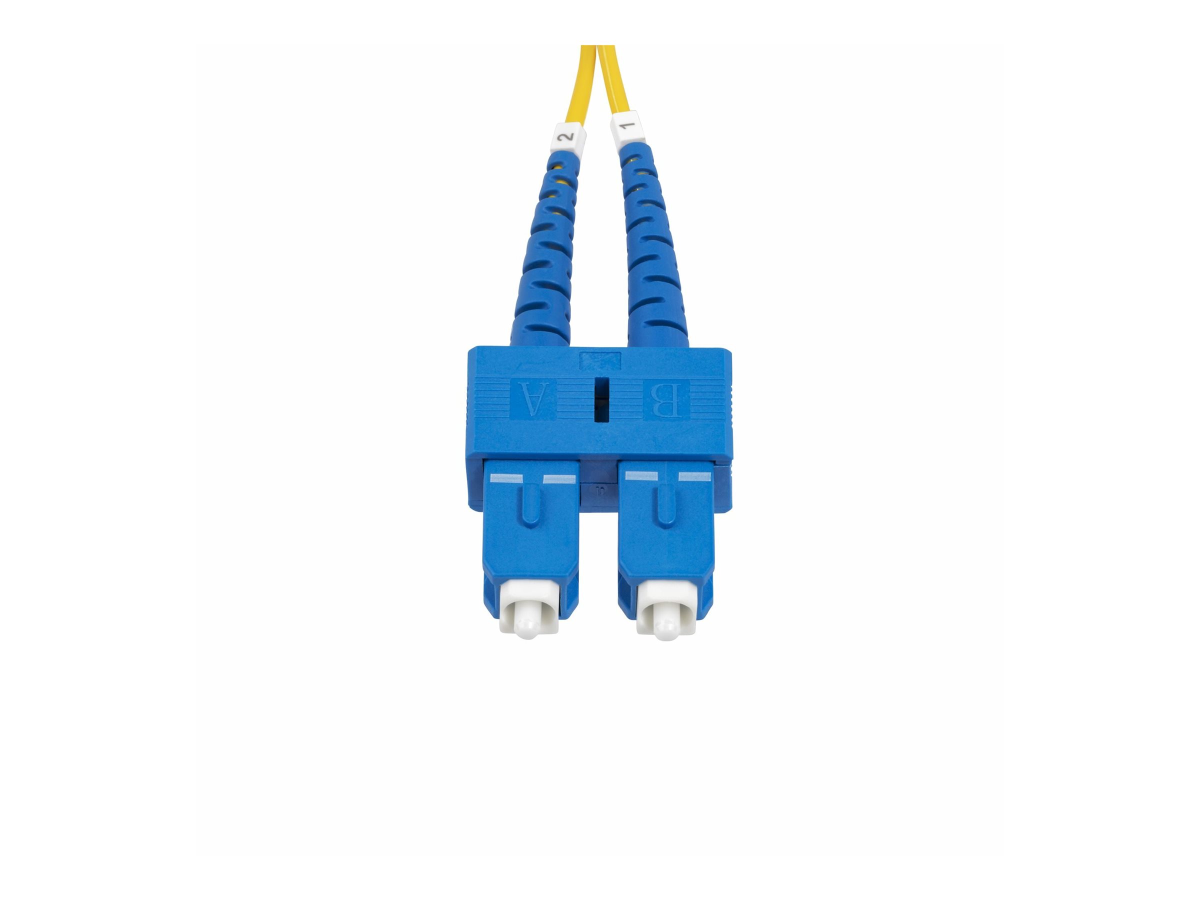 StarTech.com Cble Fibre Optique de 1m Duplex Monomode SC  SC (UPC) OS2, 9/125m, 40G/100G, Cordon Fibre Optique, Insensible  la Courbure, Faible Perte dInsertion, Cordon Patch Fibre LSZH