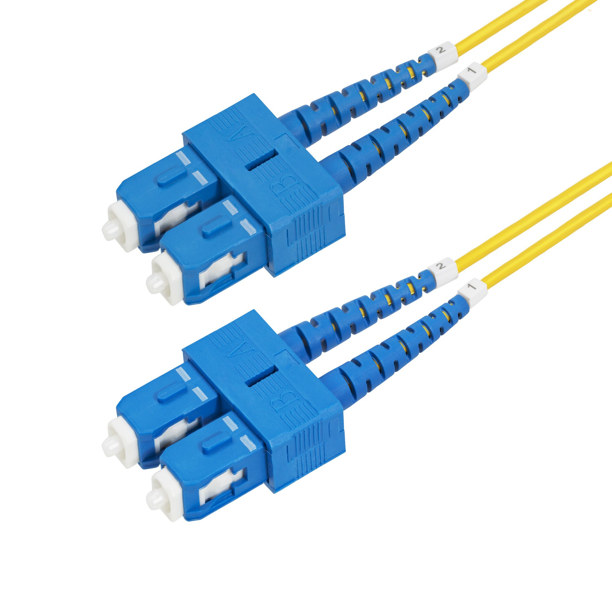 StarTech.com Cble Fibre Optique de 1m Duplex Monomode SC  SC (UPC) OS2, 9/125m, 40G/100G, Cordon Fibre Optique, Insensible  la Courbure, Faible Perte dInsertion, Cordon Patch Fibre LSZH