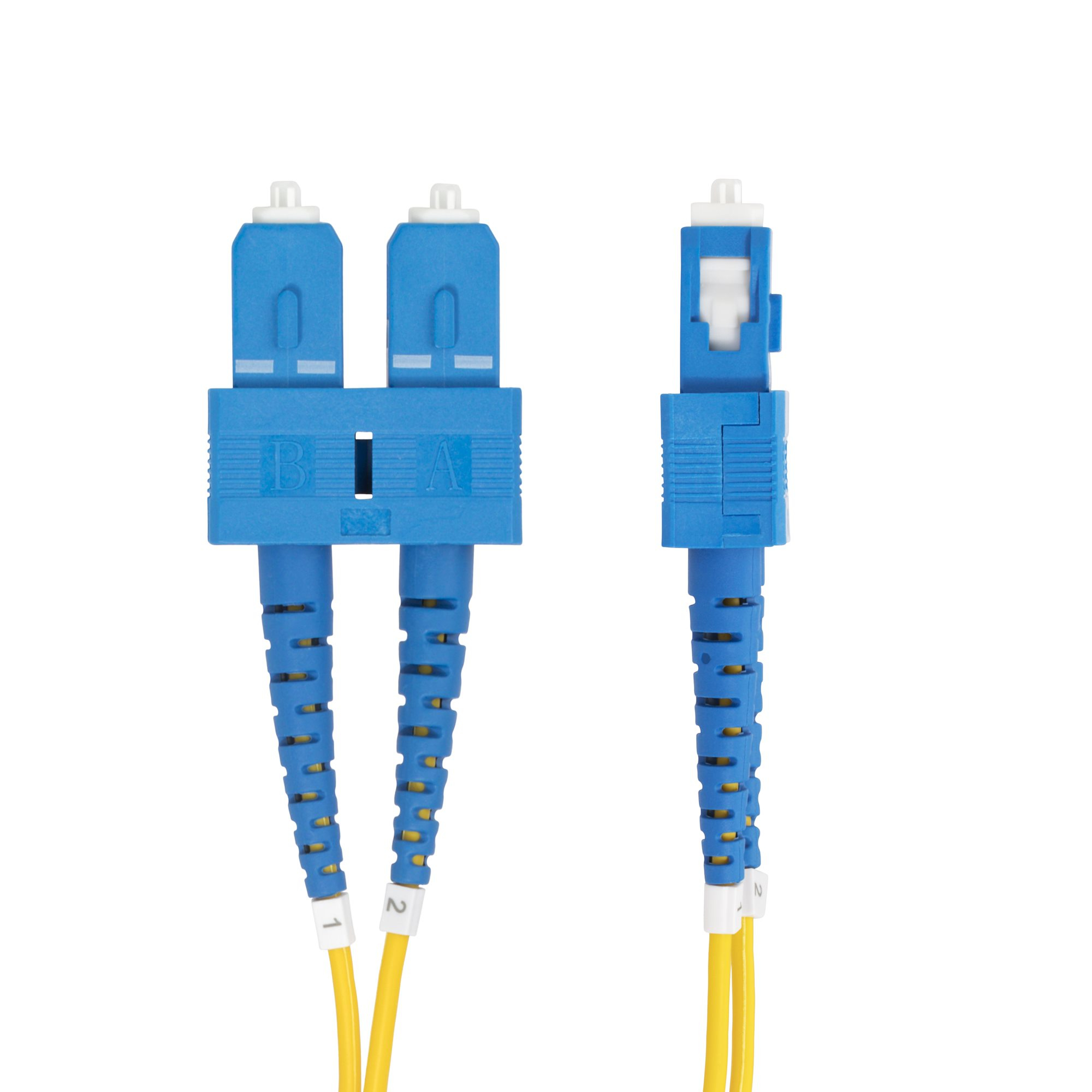 StarTech.com Cble Fibre Optique de 1m Duplex Monomode SC  SC (UPC) OS2, 9/125m, 40G/100G, Cordon Fibre Optique, Insensible  la Courbure, Faible Perte dInsertion, Cordon Patch Fibre LSZH