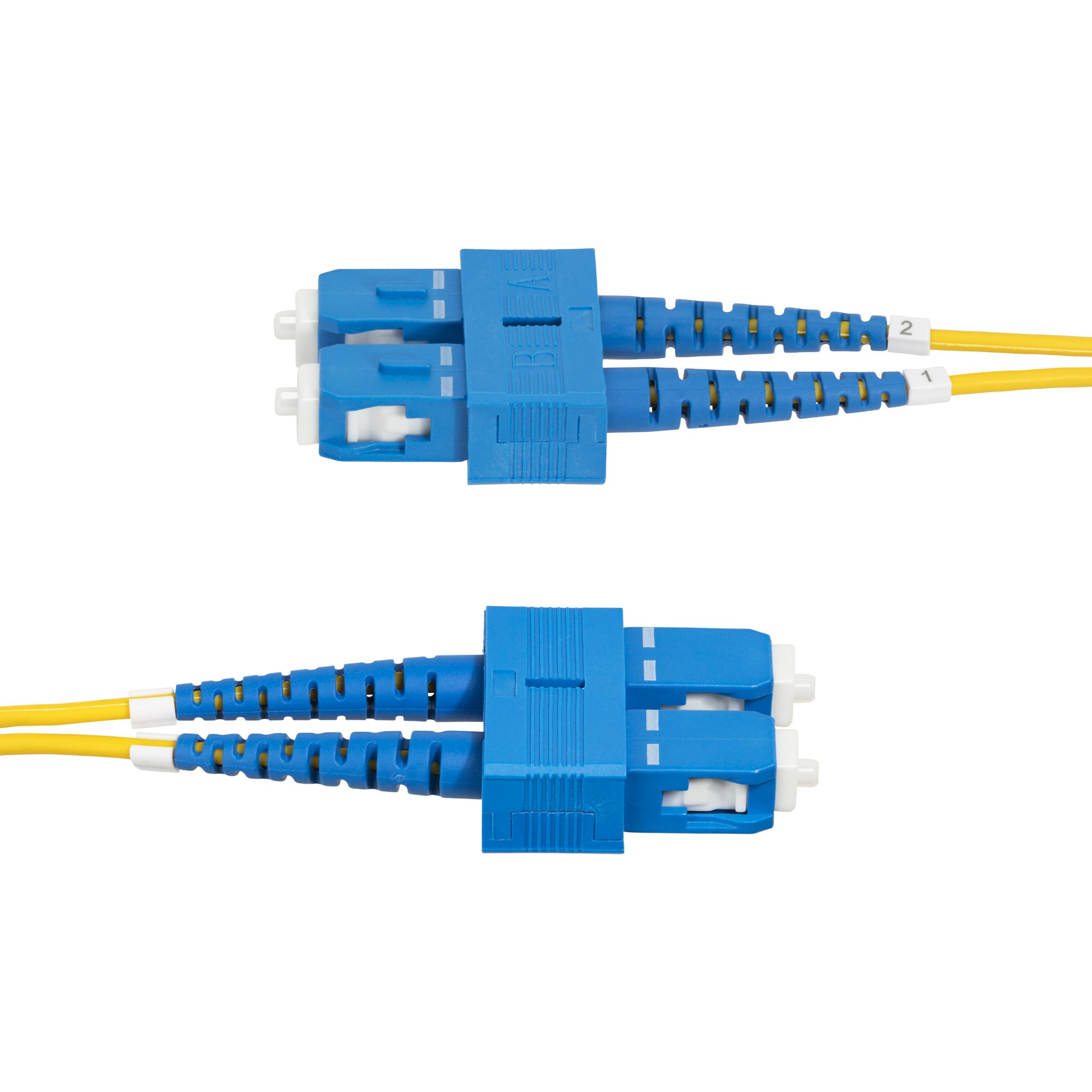 StarTech.com Cble Fibre Optique de 1m Duplex Monomode SC  SC (UPC) OS2, 9/125m, 40G/100G, Cordon Fibre Optique, Insensible  la Courbure, Faible Perte dInsertion, Cordon Patch Fibre LSZH
