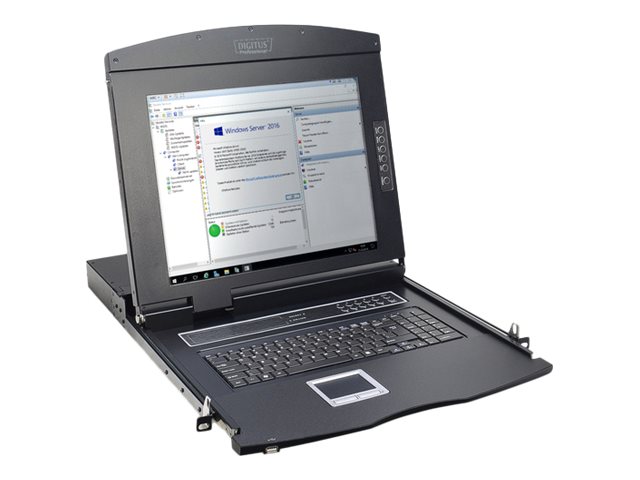 DIGITUS 17 LCD KVM Konsole, 1-Port VGA, franz�sische Tastatur