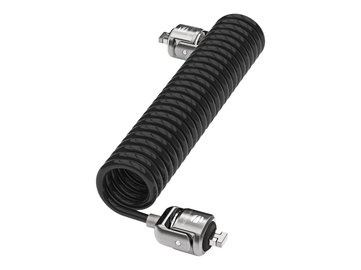 Compulocks Dual Head Coiled Keyed Cable Lock