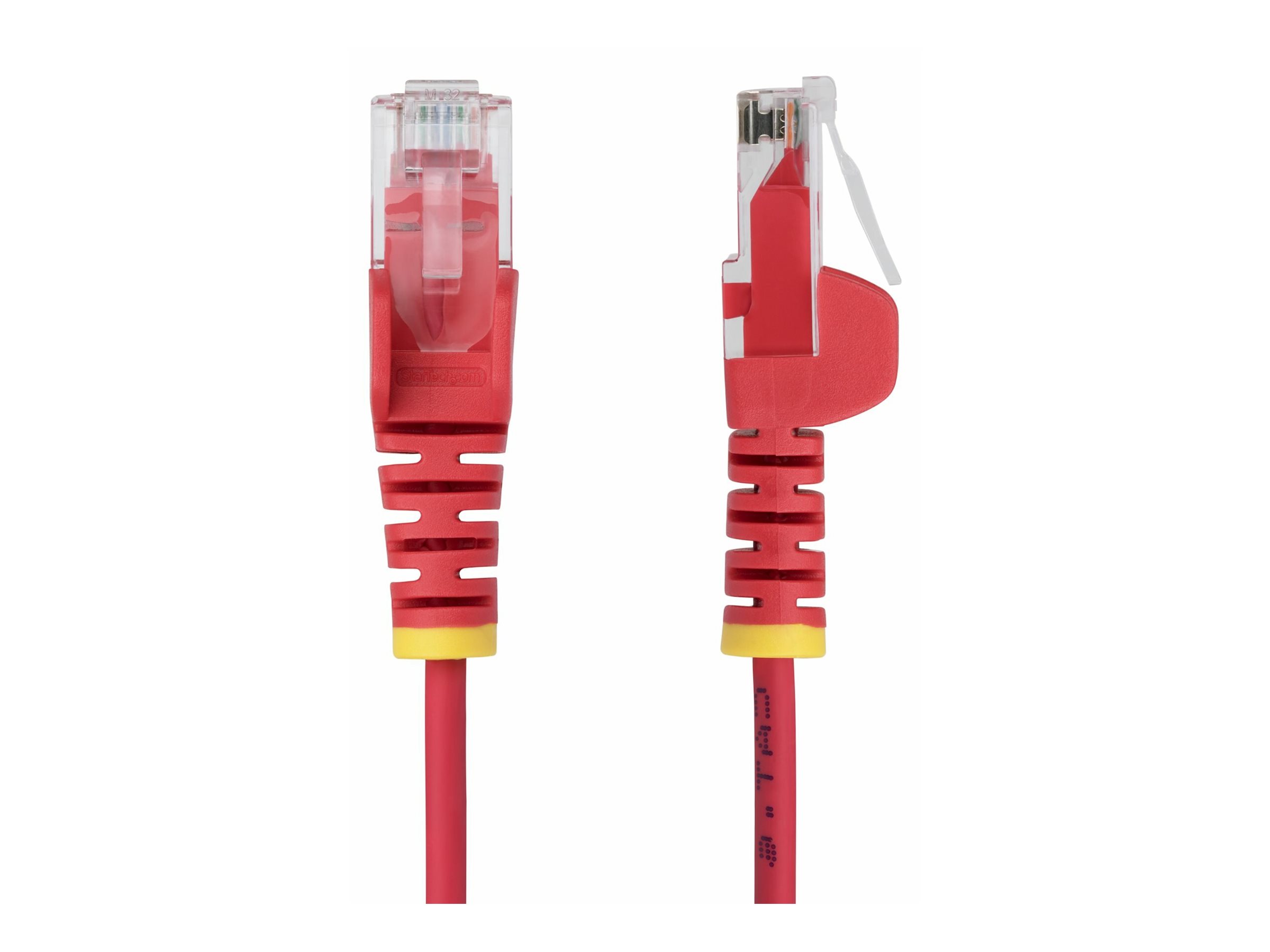 StarTech.com Cble Ethernet CAT6 Rouge Fin de 2m, Sans Accroc, 100W PoE, UTP, LSZH, Fil de Cuivre Pur 28AWG, Cordon Patch Rseau RJ45 avec Serre-Cble, Contrl Fluke
