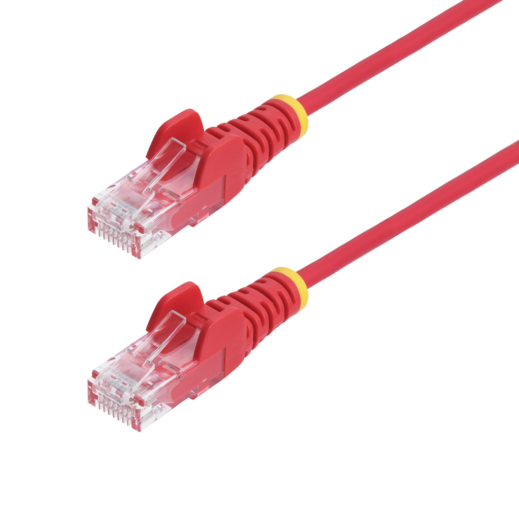 StarTech.com Cble Ethernet CAT6 Rouge Fin de 2m, Sans Accroc, 100W PoE, UTP, LSZH, Fil de Cuivre Pur 28AWG, Cordon Patch Rseau RJ45 avec Serre-Cble, Contrl Fluke