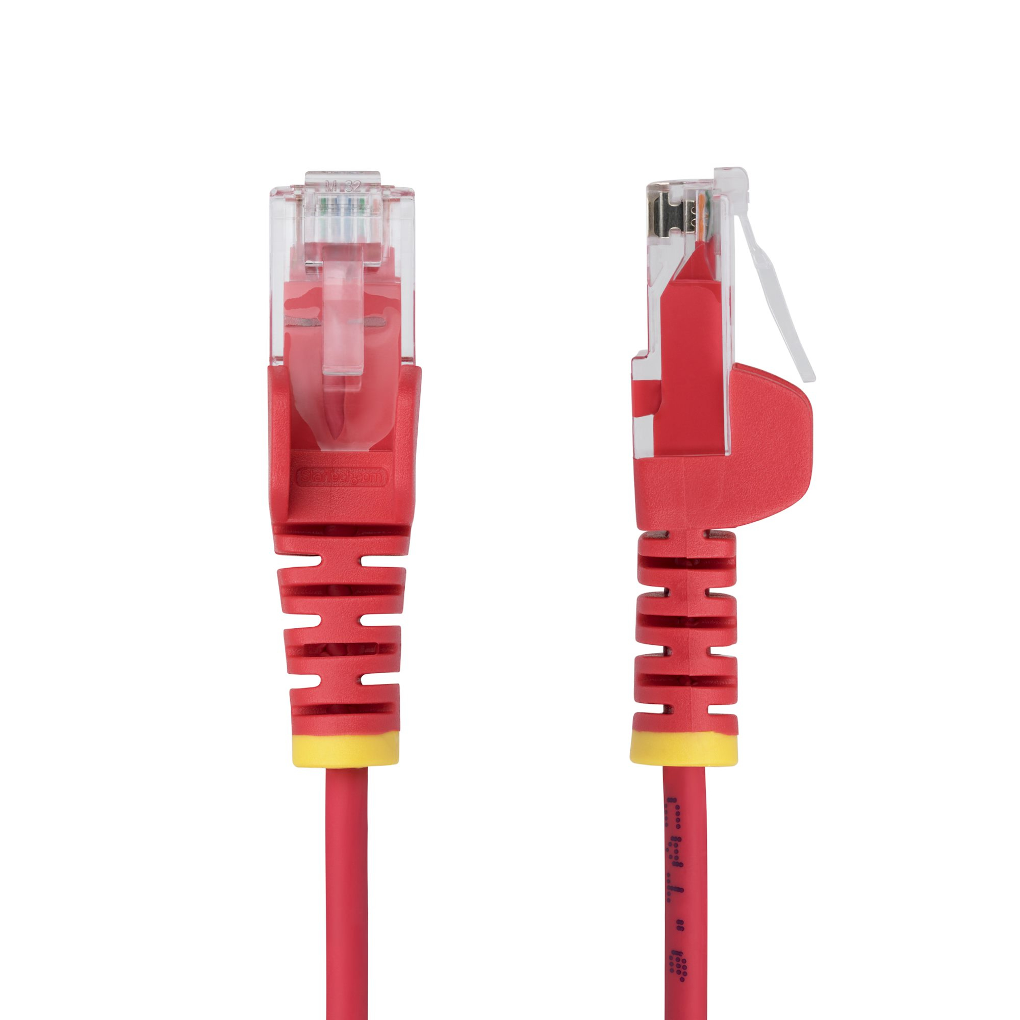 StarTech.com Cble Ethernet CAT6 Rouge Fin de 2m, Sans Accroc, 100W PoE, UTP, LSZH, Fil de Cuivre Pur 28AWG, Cordon Patch Rseau RJ45 avec Serre-Cble, Contrl Fluke