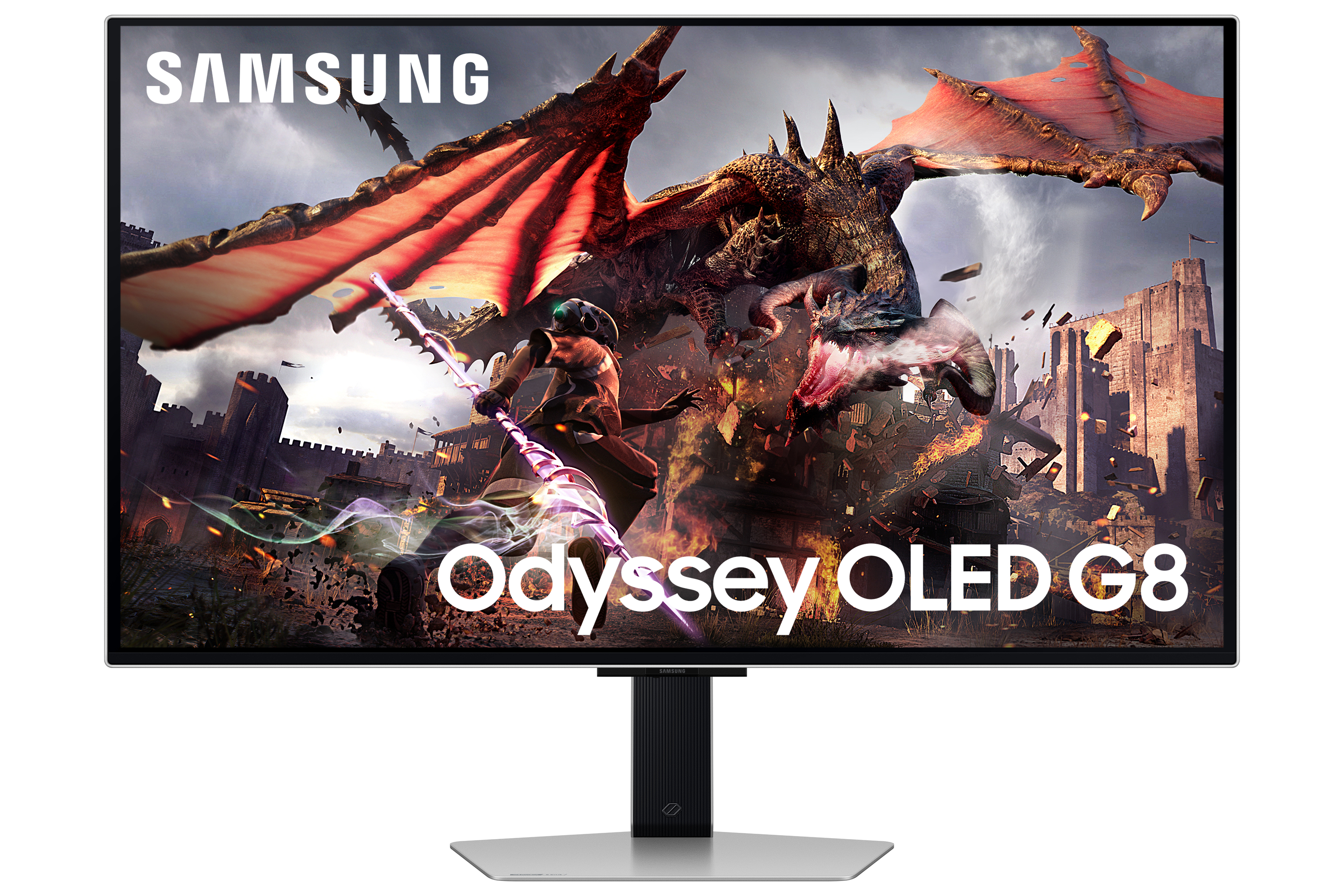 Samsung G80SD computer monitor 81.3 cm (32) 3840 x 2160 pixels 4K Ultra HD OLED Silver