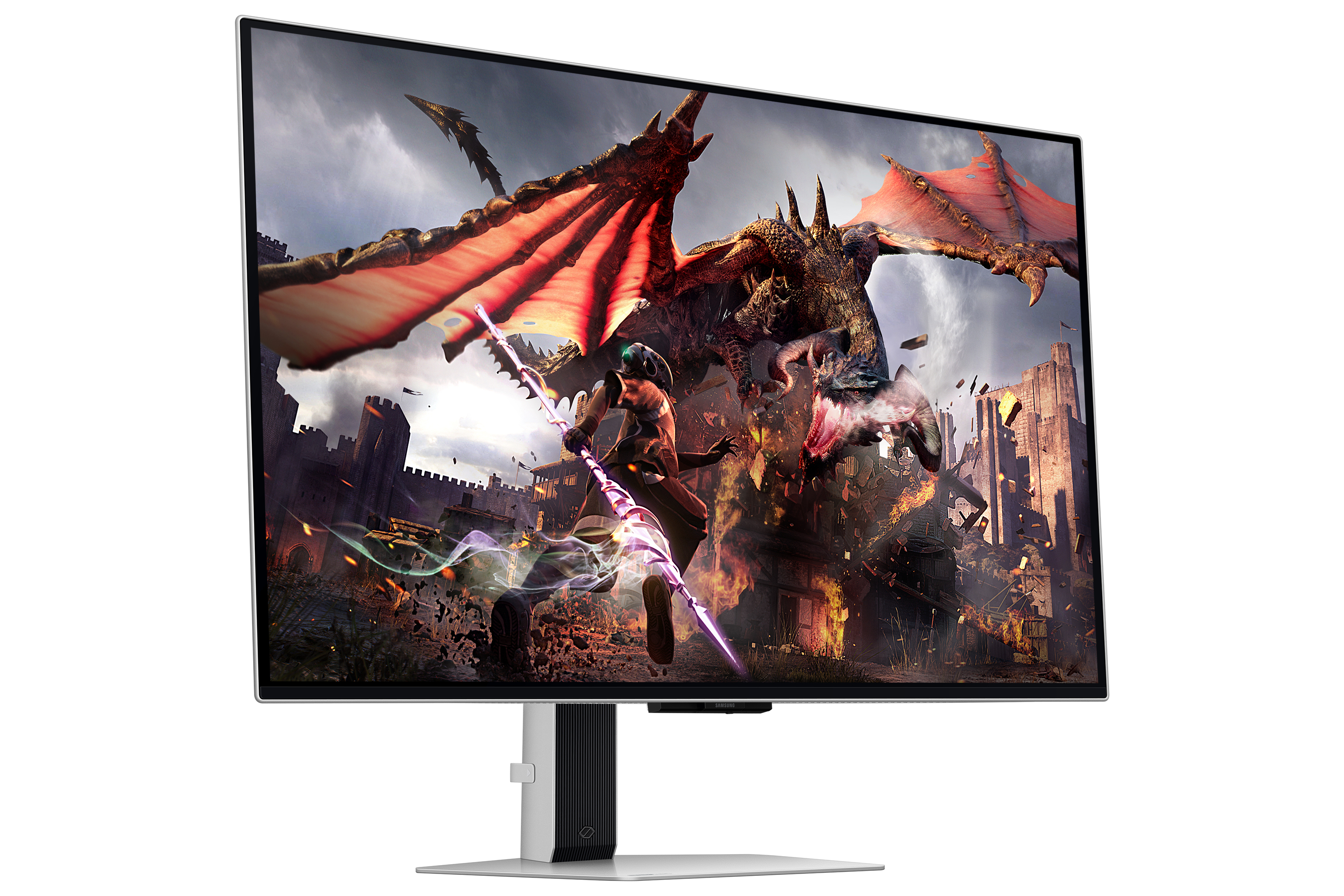 Samsung G80SD computer monitor 81.3 cm (32) 3840 x 2160 pixels 4K Ultra HD OLED Silver