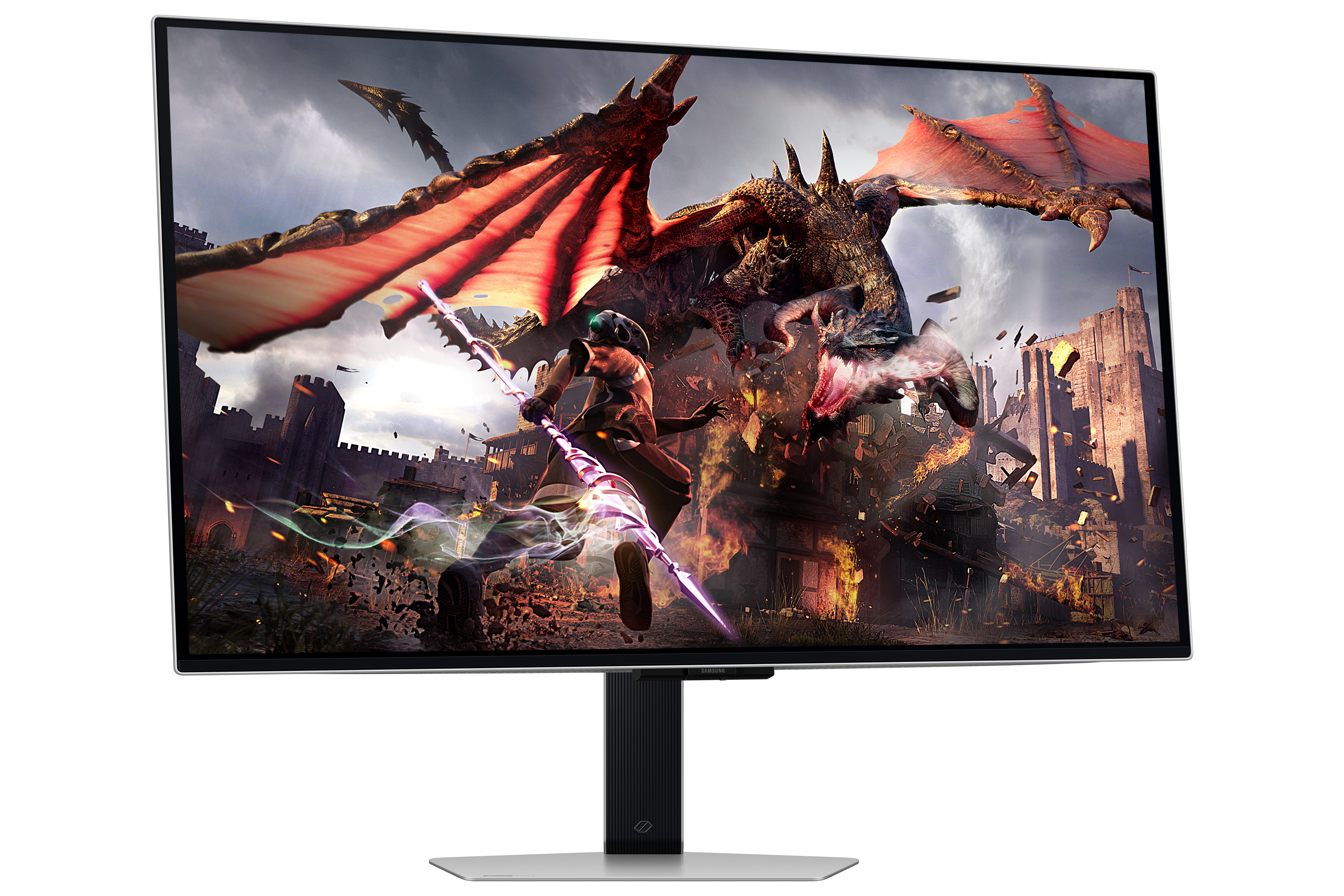 Samsung G80SD computer monitor 81.3 cm (32) 3840 x 2160 pixels 4K Ultra HD OLED Silver