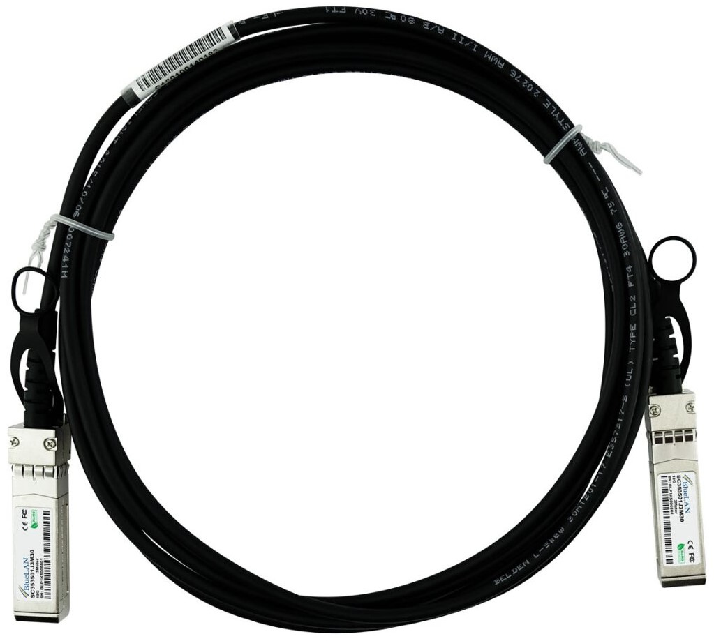 BlueOptics BlueLAN passives DAC Kabel SFP+ auf SFP+ 10GBASE-CR 5m AWG24 - Kabel - Digital/Daten