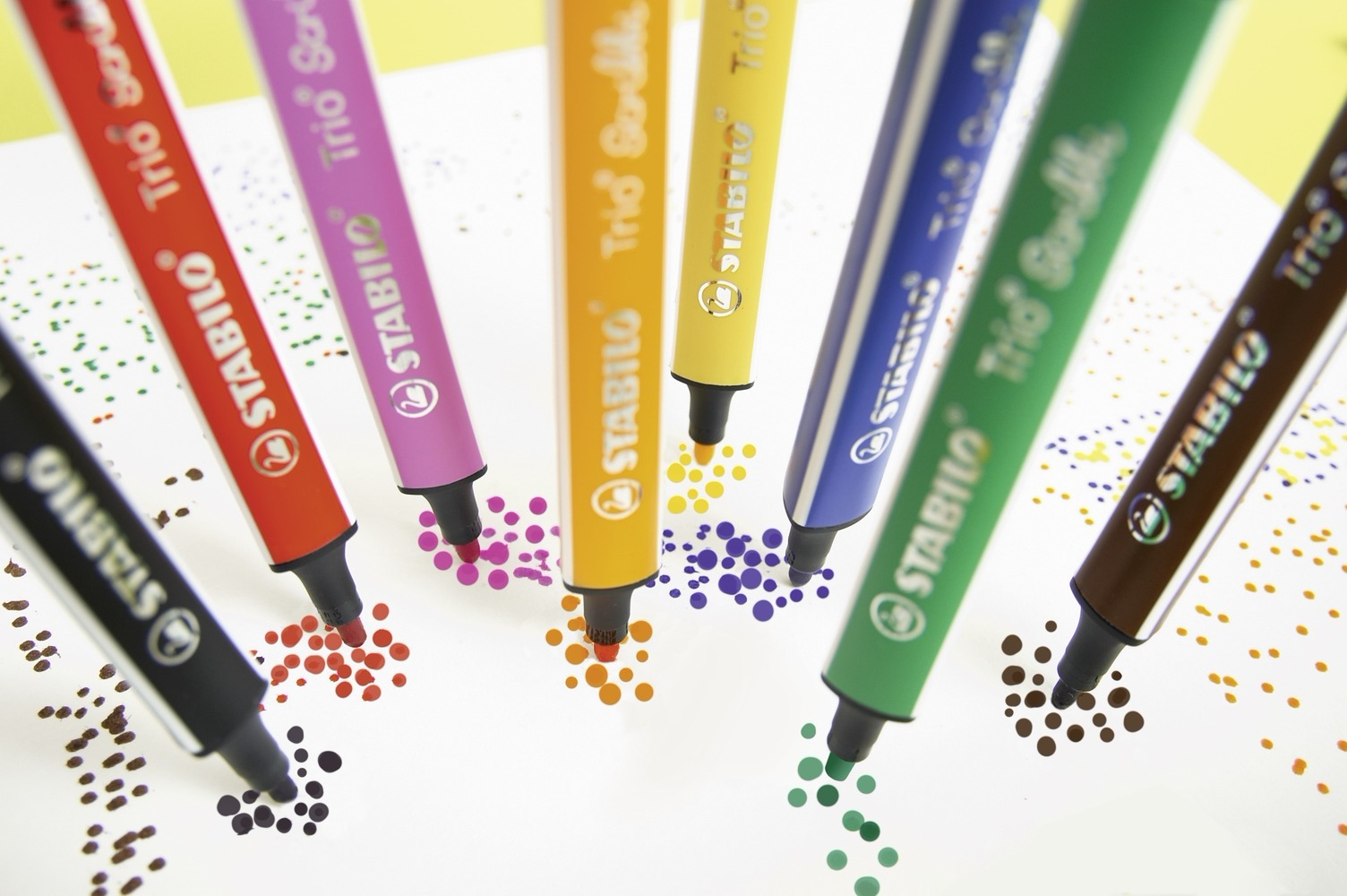 STABILO Trio Scribbi - Filzstift - nicht dauerhaft - gemischte Farben - 1.5-2 mm - gro� (Packung mit 14)