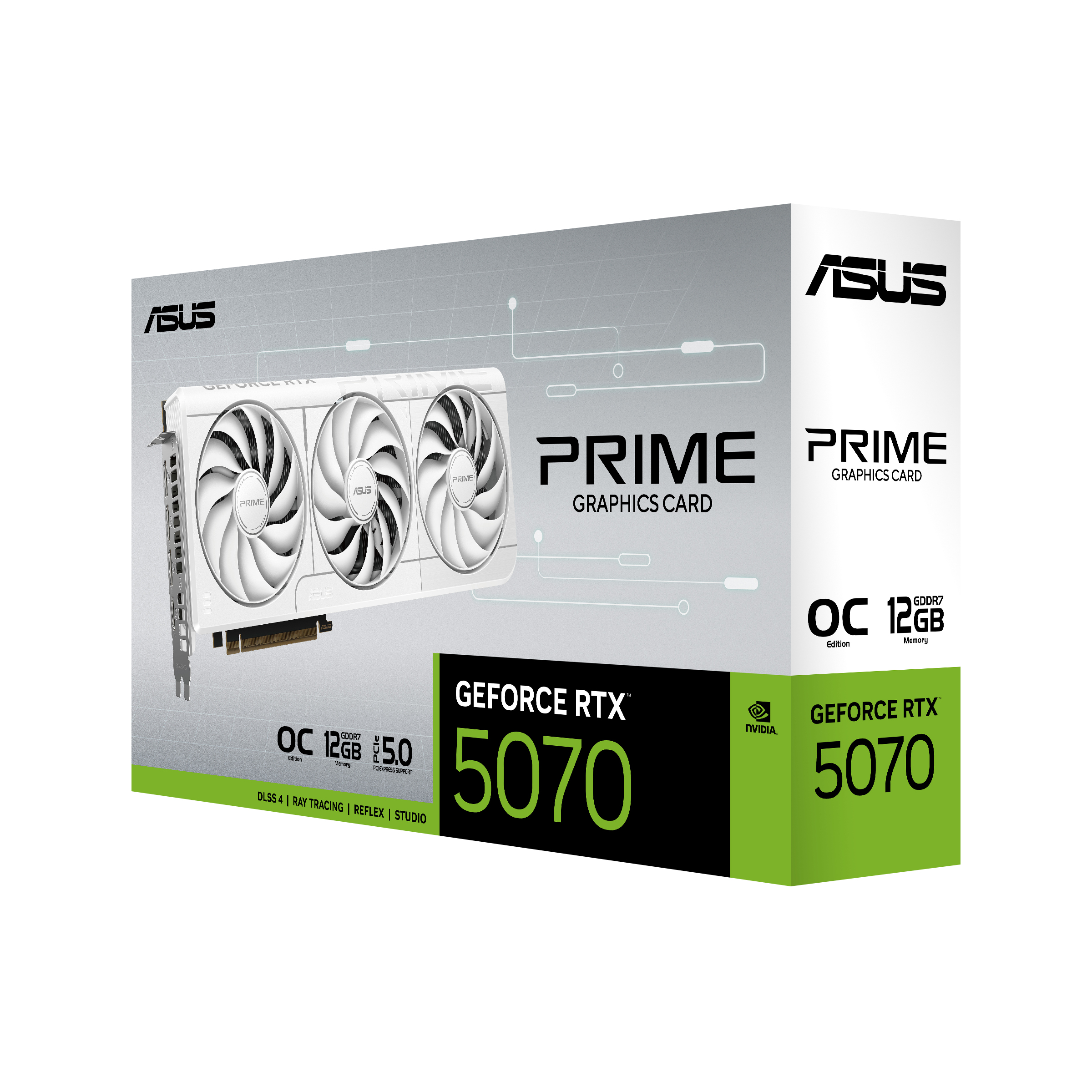 ASUS Prime -RTX5070-O12G-WHITE NVIDIA GeForce RTX 5070 12 GB GDDR7