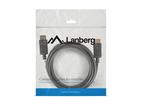 Lanberg CA-DPDP-10CC-0030-BK - 3 m - DisplayPort - DisplayPort - Mnnlich - Mnnlich - 3840 x 2160 Pixel