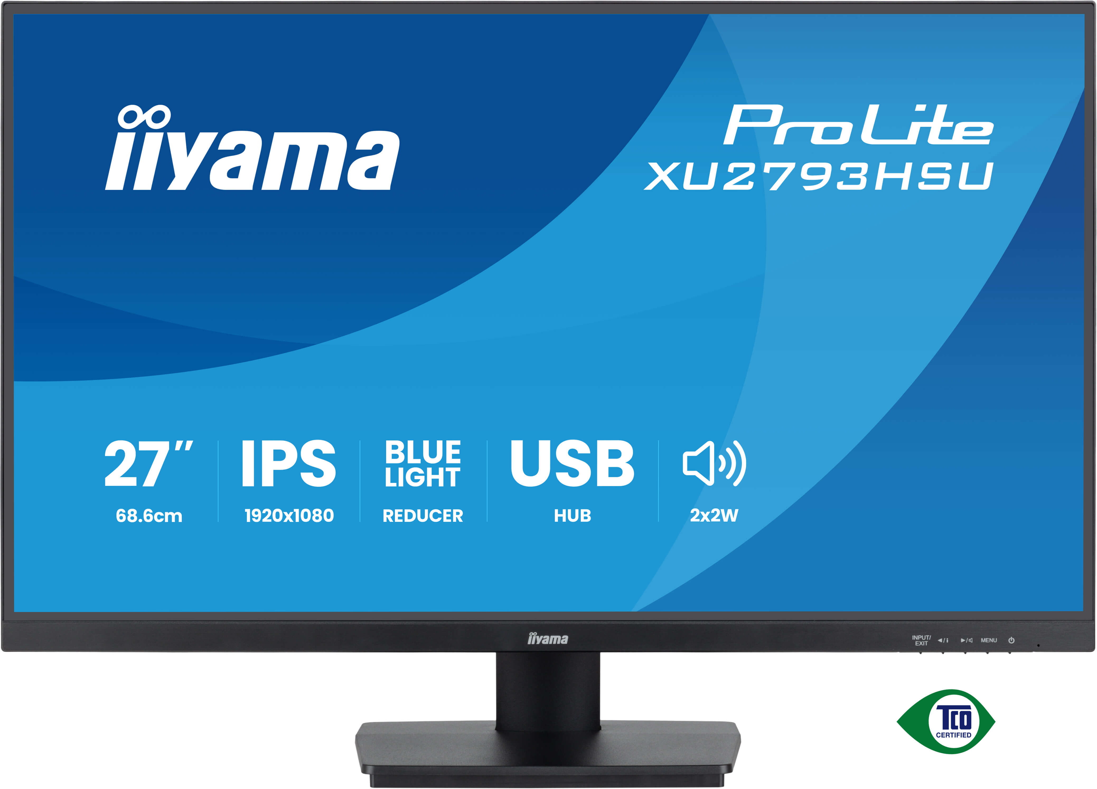 iiyama ProLite XU2793HSU-B7 computer monitor 68.6 cm (27) 1080 x 1920 pixels Full HD LED Black
