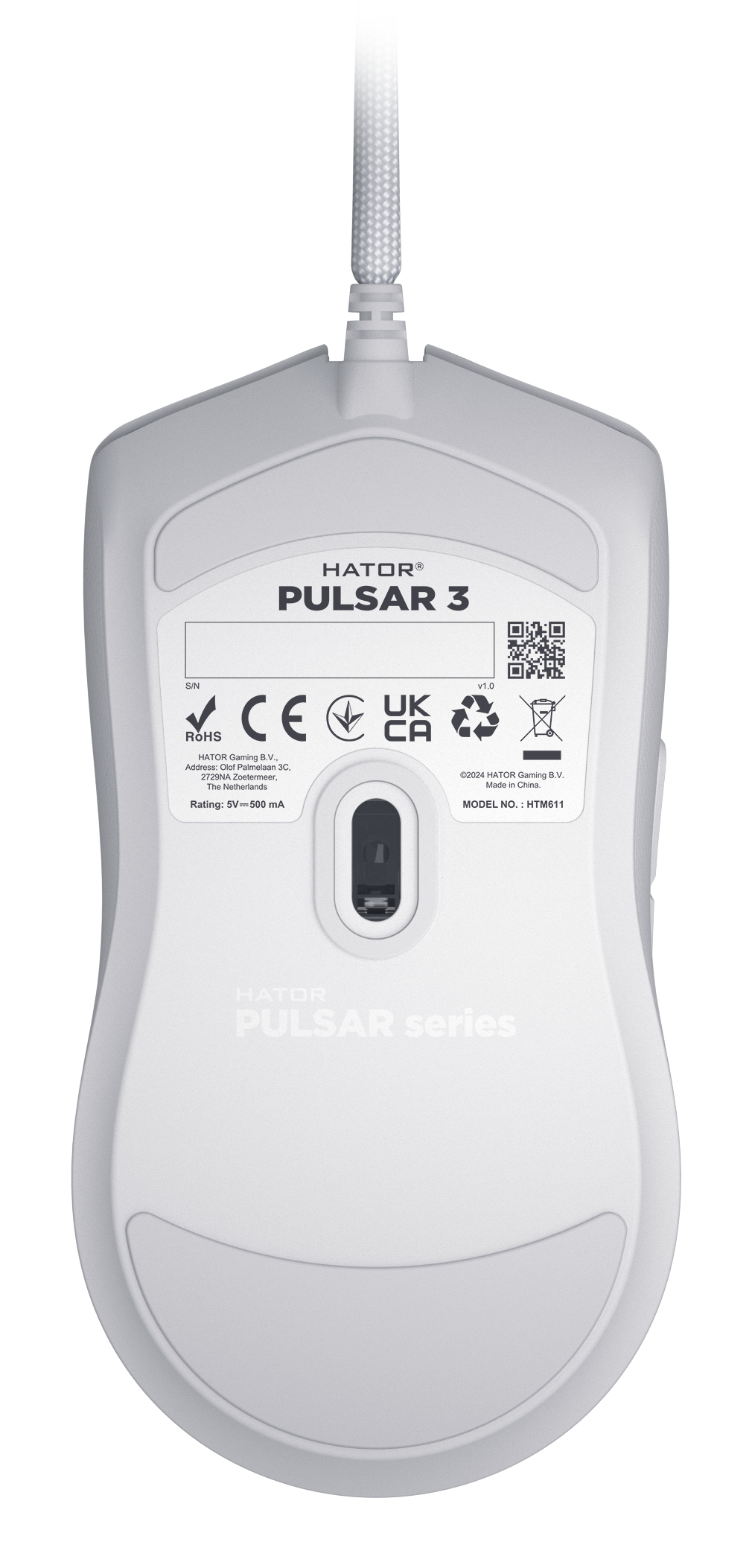 HATOR Pulsar 3 mouse Gaming Ambidestro USB tipo A Ottico 12000 DPI